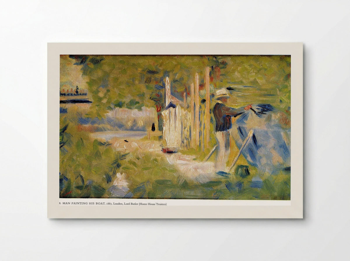 Man Painting his Boat - Georges Seurat - Poster