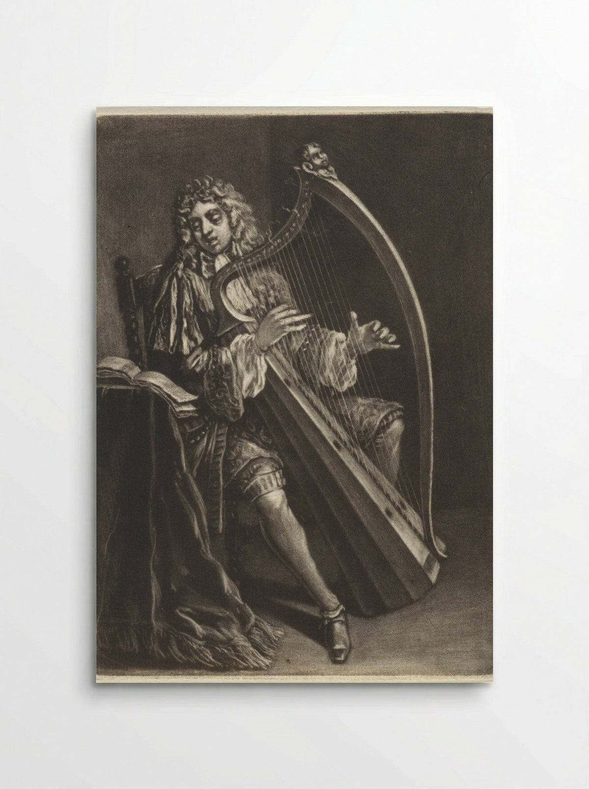 Man Playing the Harp - Marcellus Laroon the Elder - Poster