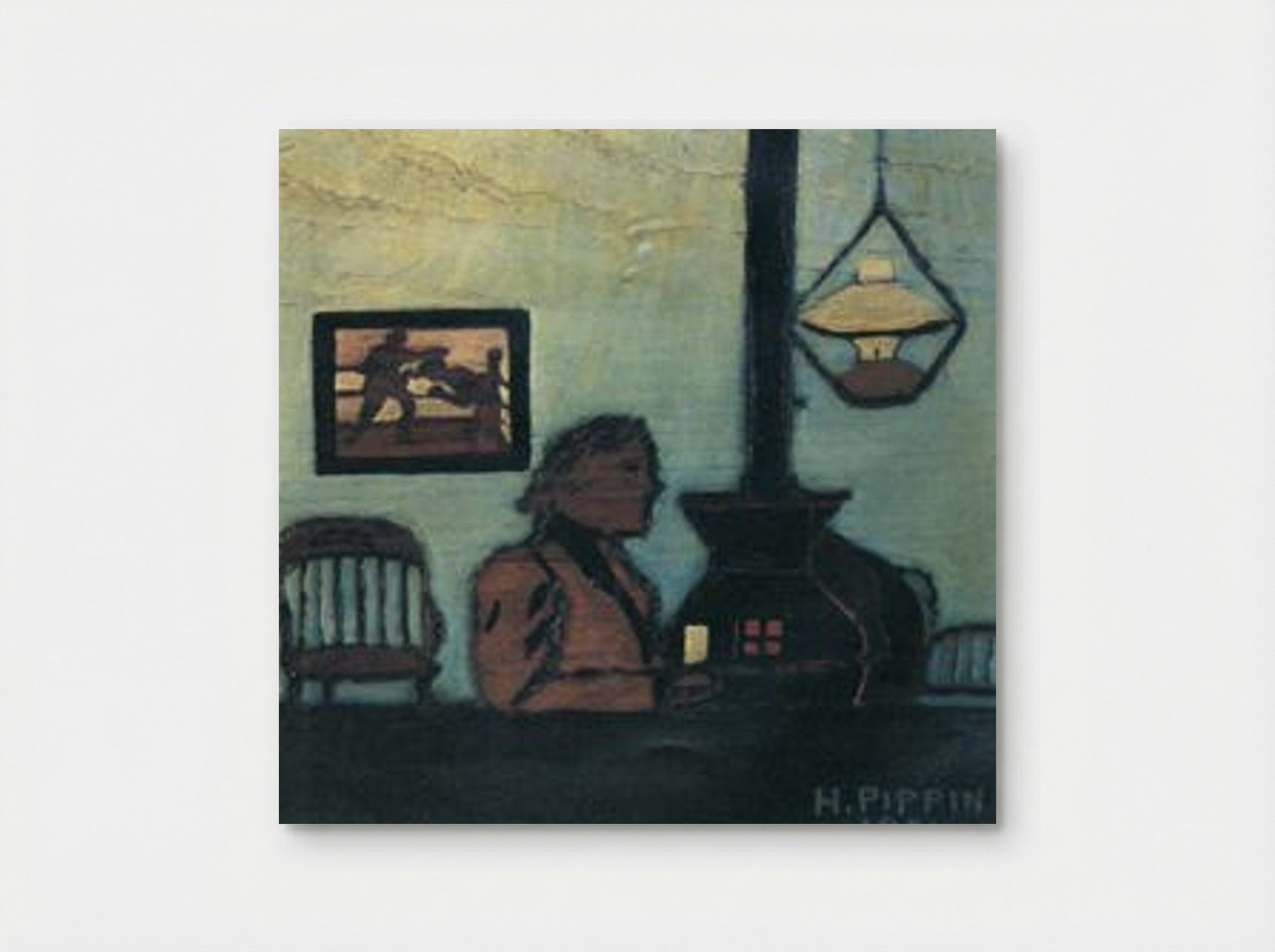 Man Seated Near Stove - Horace Pippin - Poster