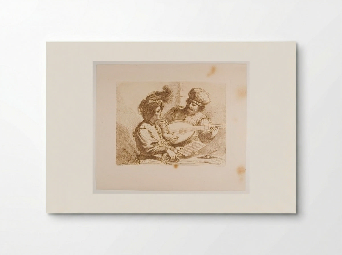 Man Singing to Guitar Accompaniment - Francesco Bartolozzi - Poster