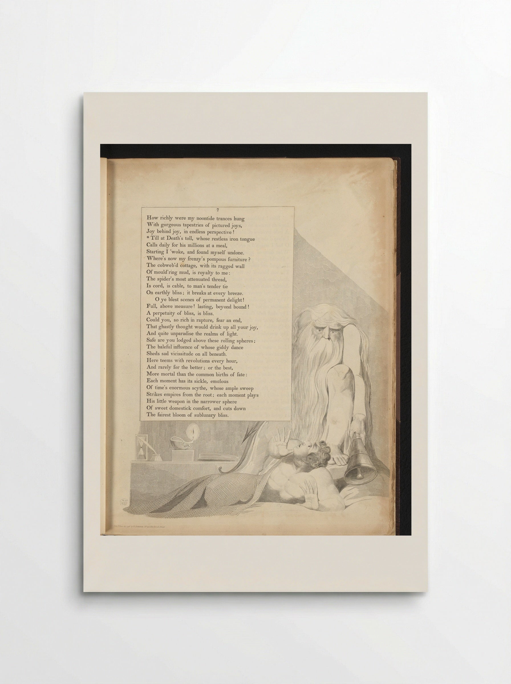 Man Startled by a Bearded Man with a Bell - William Blake - Poster