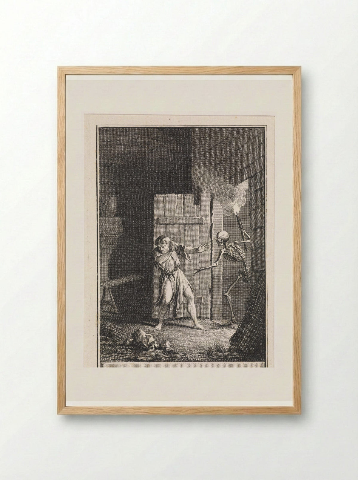 Man Surprised by Death - Jan Punt - Framed Print Wood