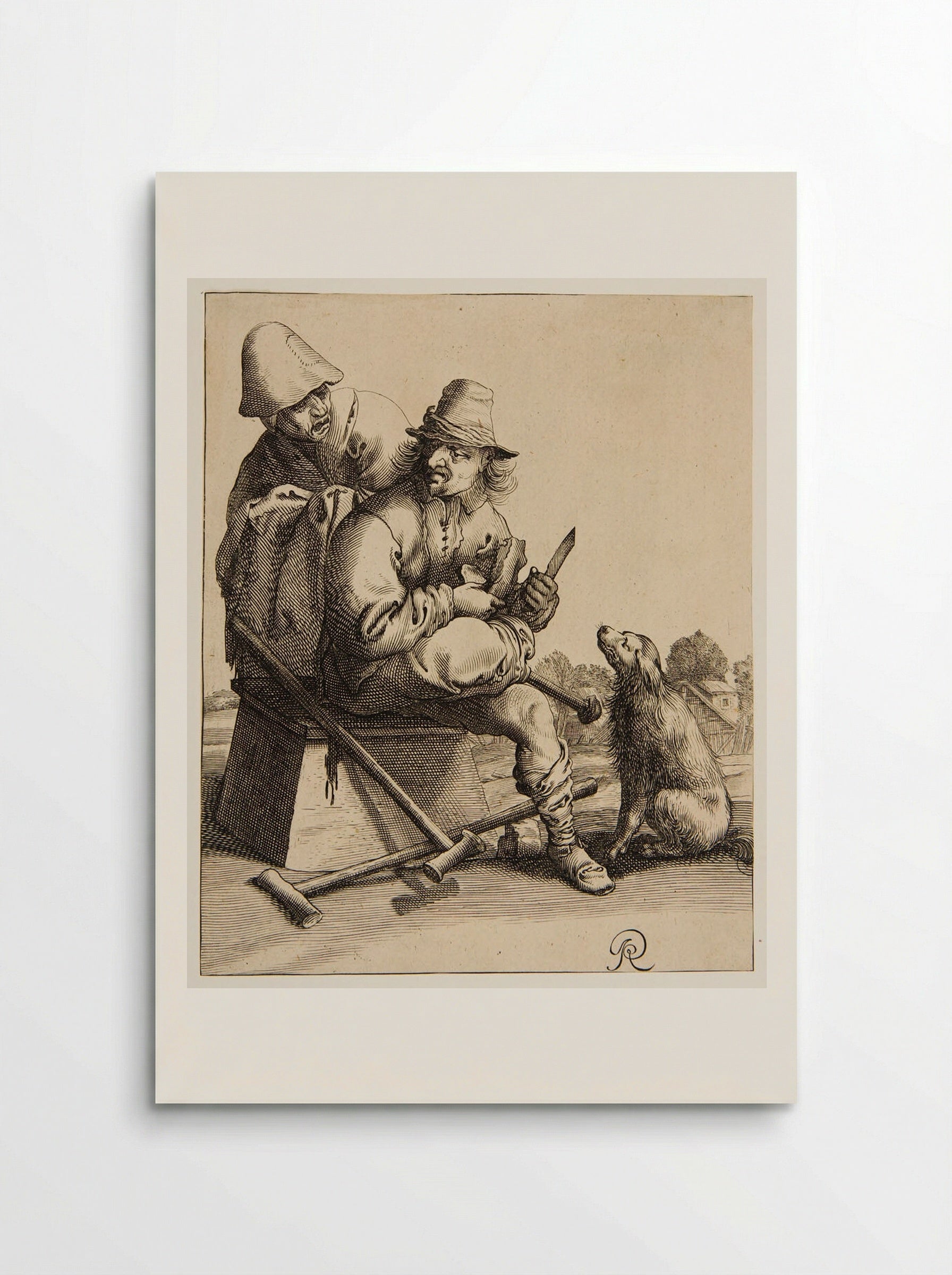 Man, Woman, and Dog - Pieter Jansz. Quast - Poster