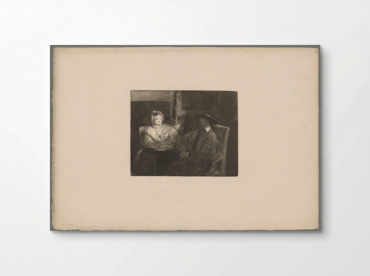Man and Woman Seated in a Room - Andrew Geddes - Poster