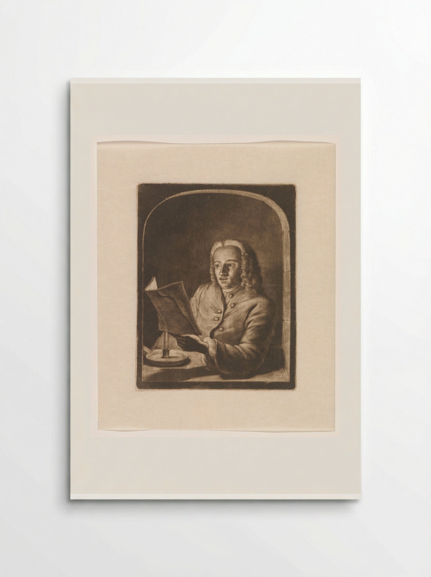Man bij kaarslicht, mogelijk Jan Snellen - Aert Schouman - Poster