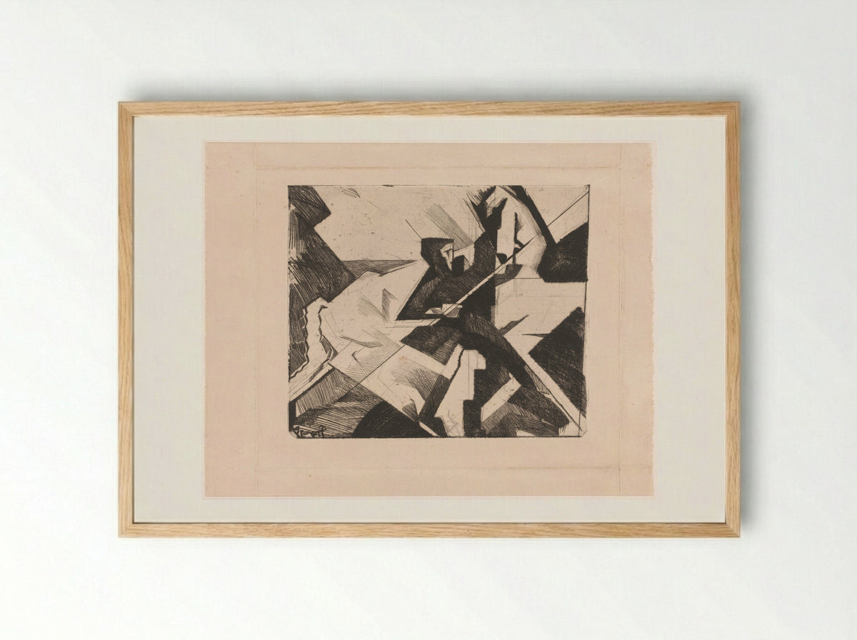 Man en paard - Reijer Stolk - Framed Print Wood