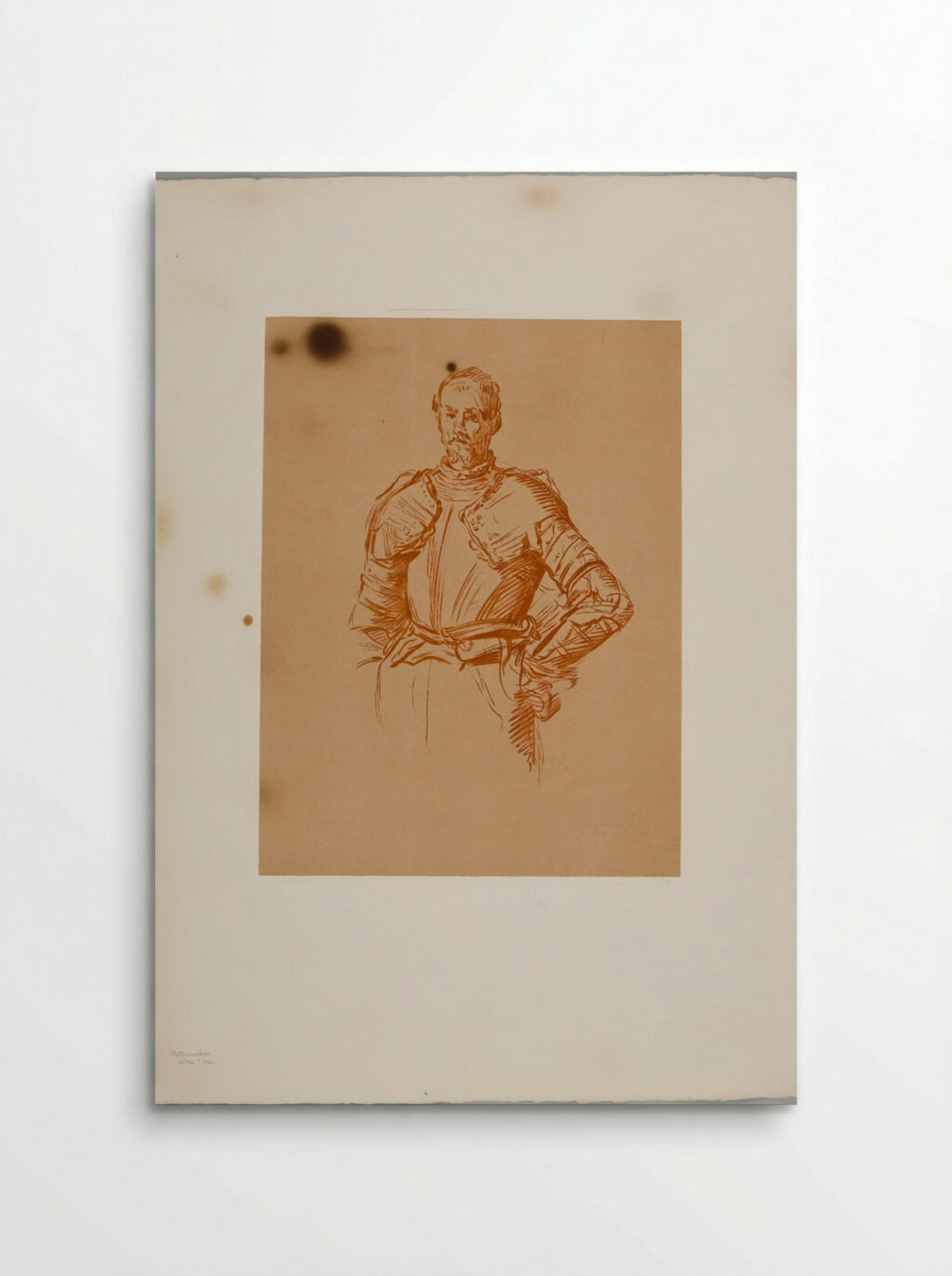 Man in Armor (After Titian) - Pierre Guillaume Metzmacher - Poster