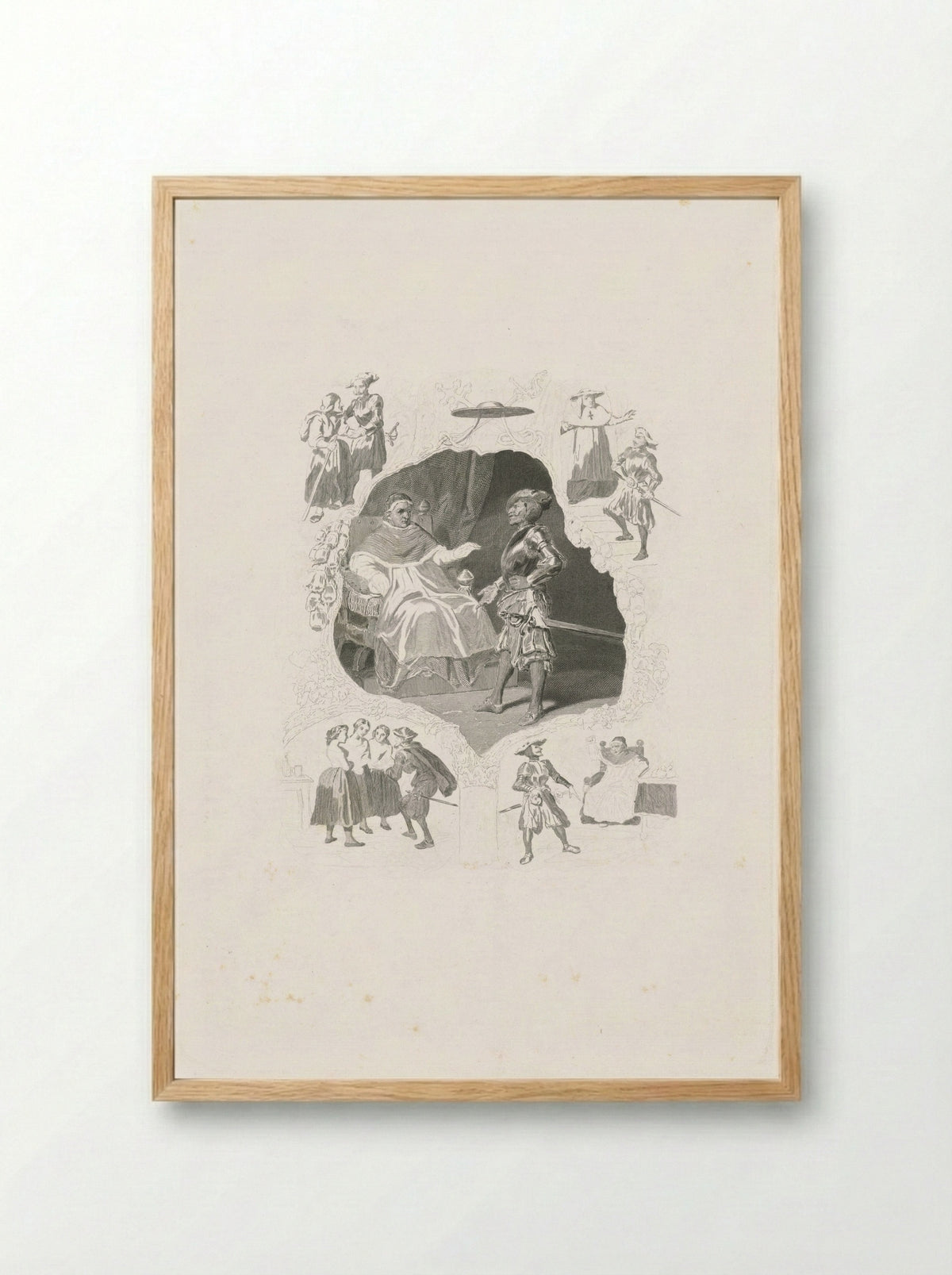 Man in Armour Before a Pope - Johannes de Mare - Framed Print Wood