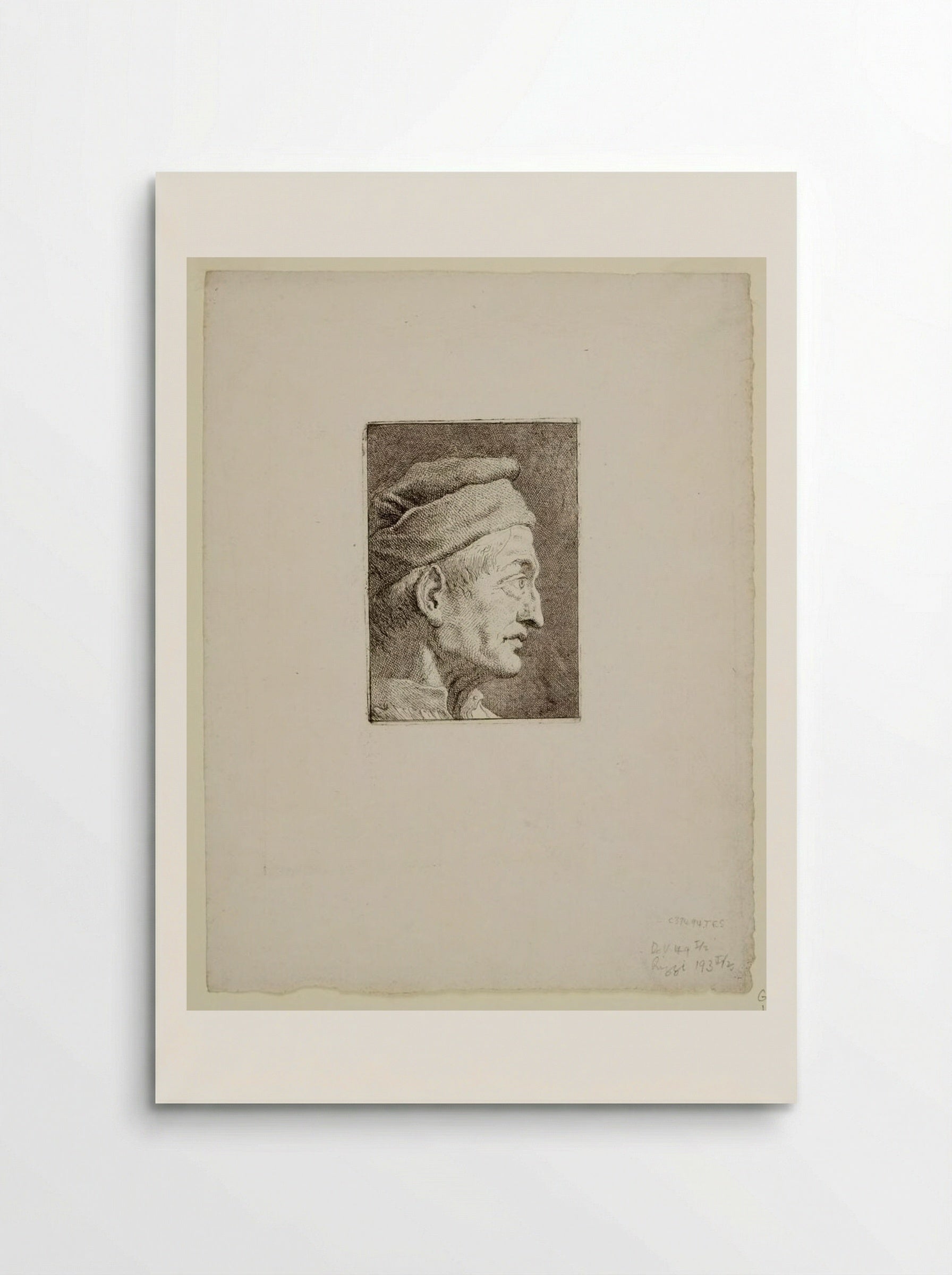 Man in Profile - Giovanni Domenico Tiepolo - Poster
