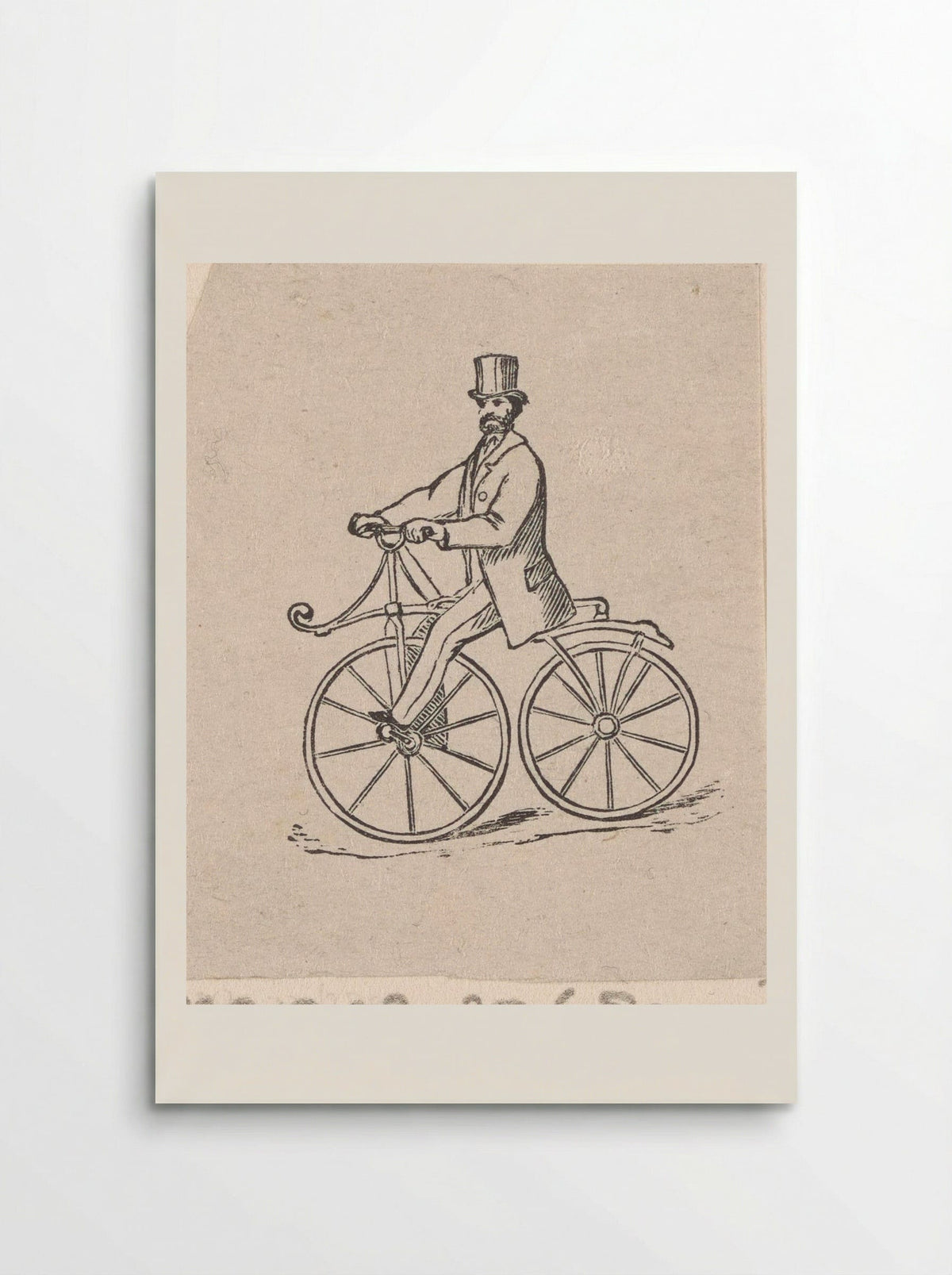Man in a Top Hat on a Bicycle - Isaac Weissenbruch - Poster