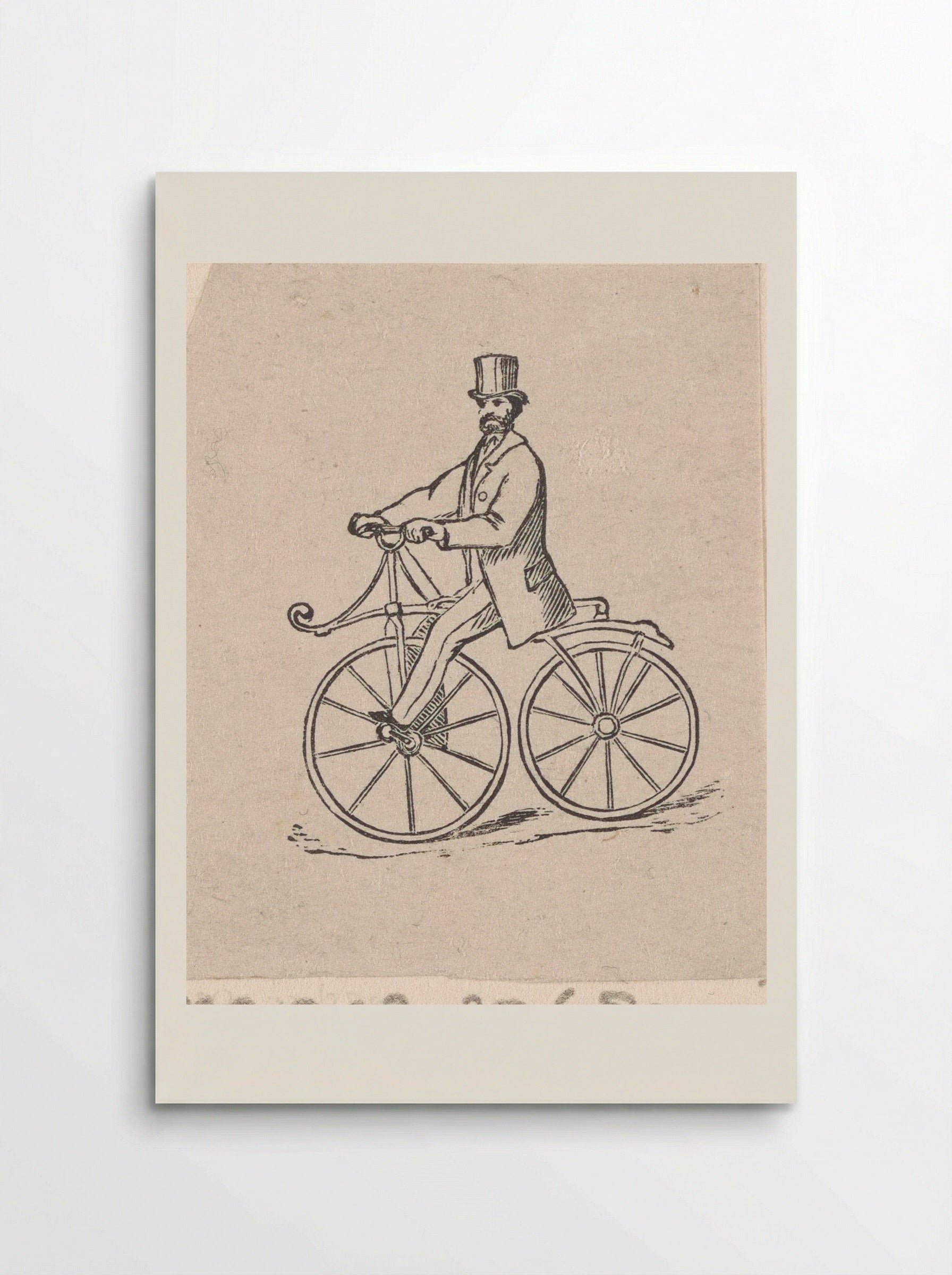 Man in a Top Hat on a Bicycle - Isaac Weissenbruch - Poster