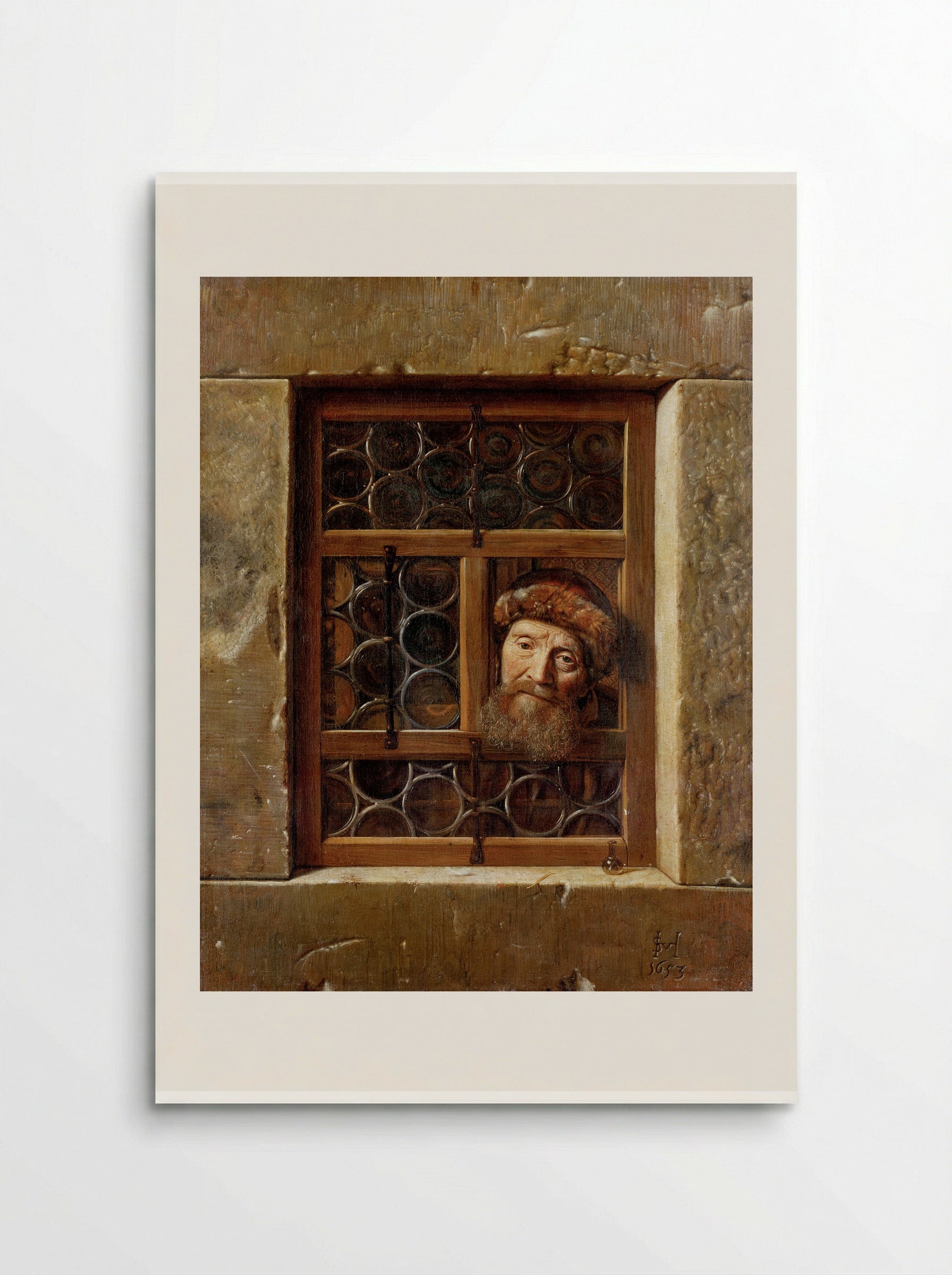 Man in a Window - Samuel van Hoogstraten - Poster