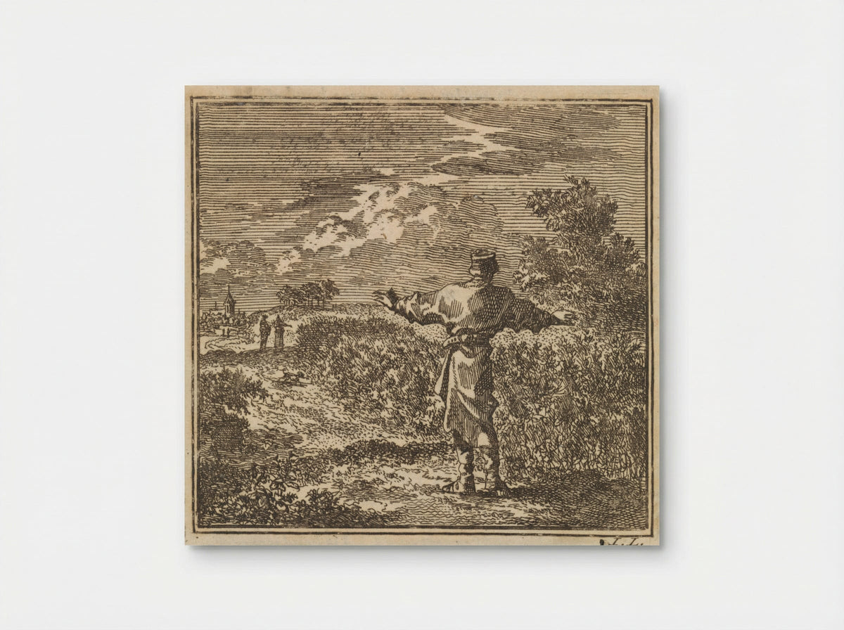 Man kijkt uit over een koolzaadveld - Arentsz & Cornelis van der Sys, weduwe Pieter (II) - Poster