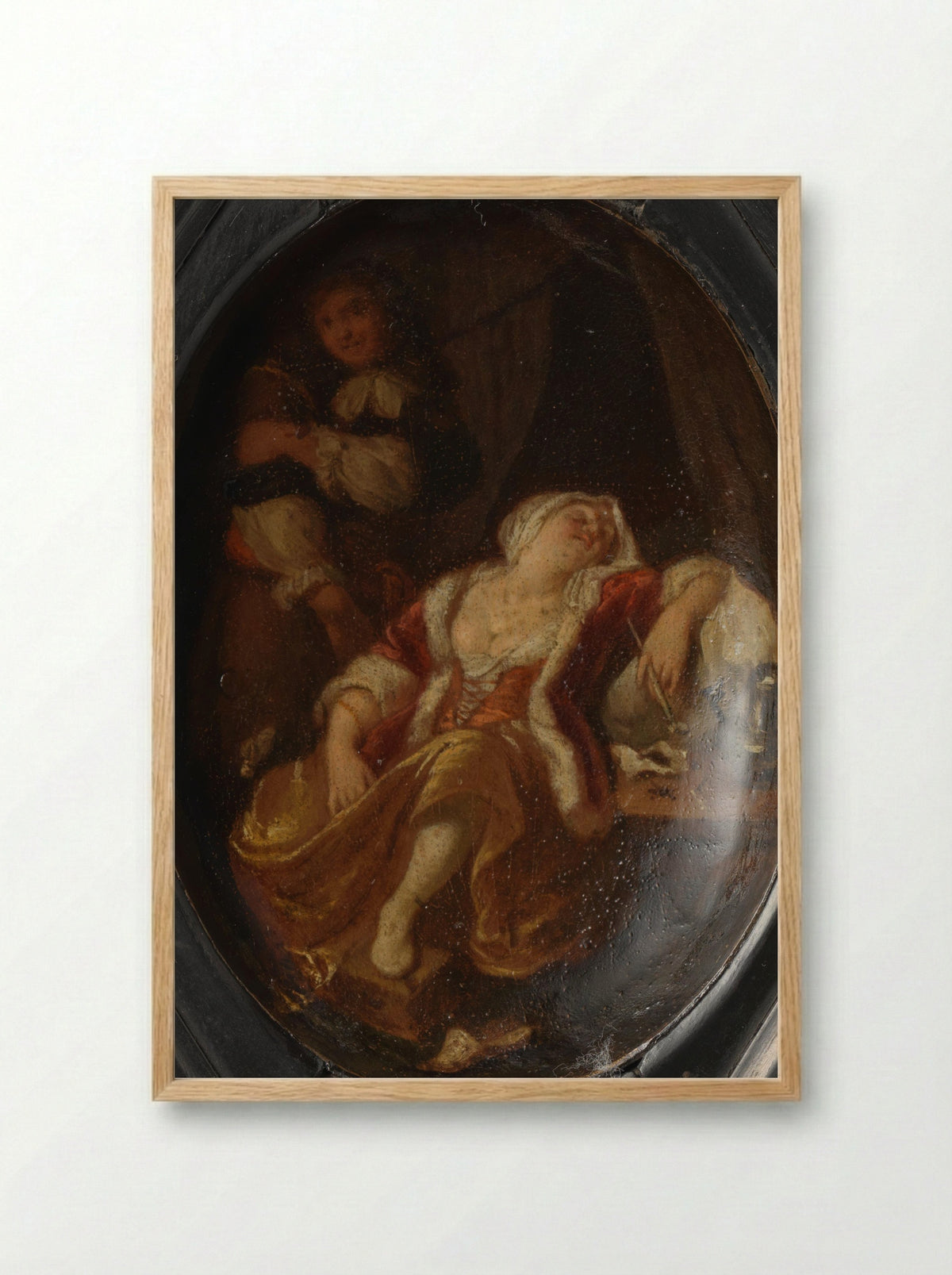 Man met deerne - Gerrit Lundens - Framed Print Wood