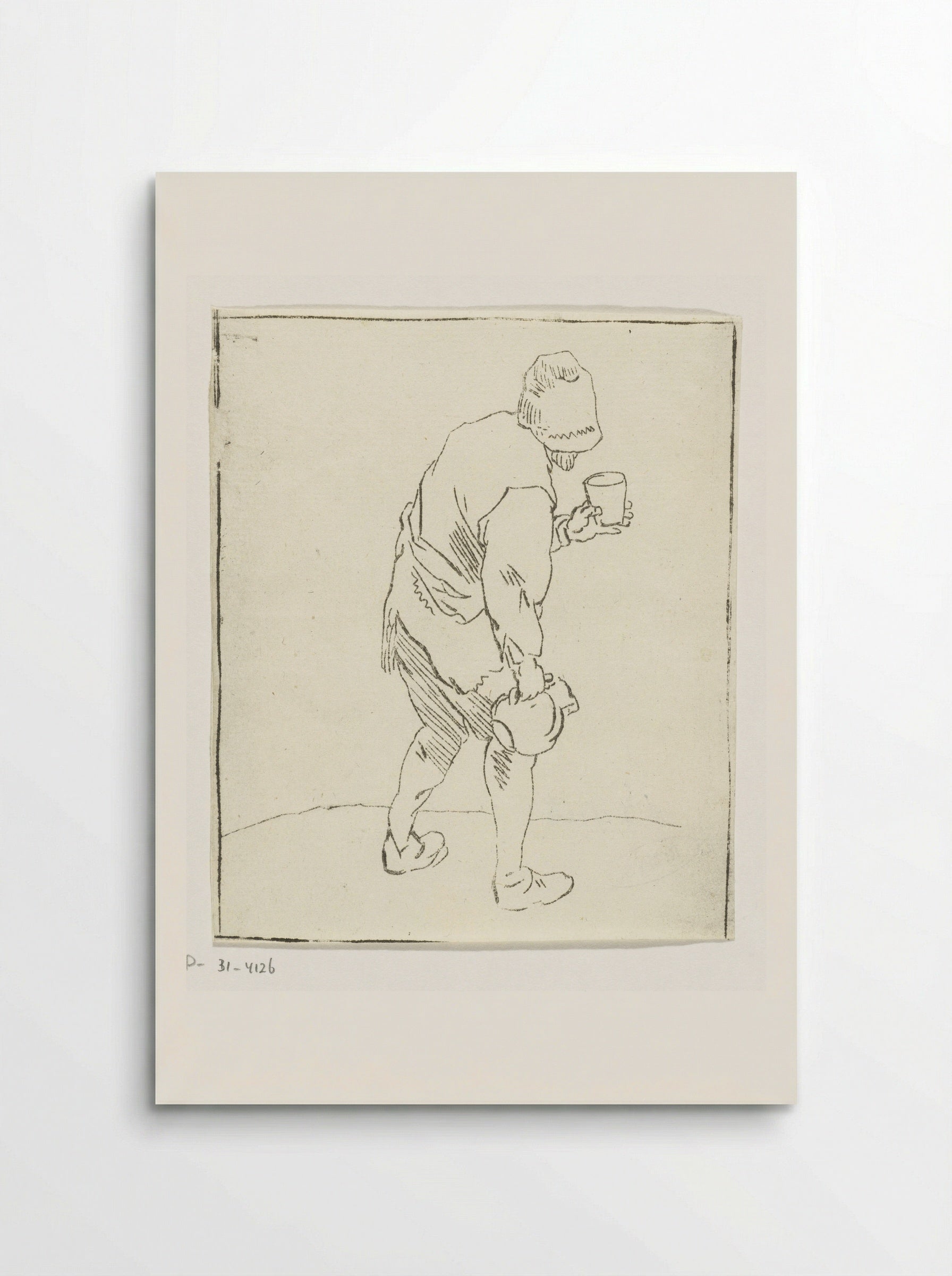 Man met kruik en glas - Anthonie van den Bos - Poster
