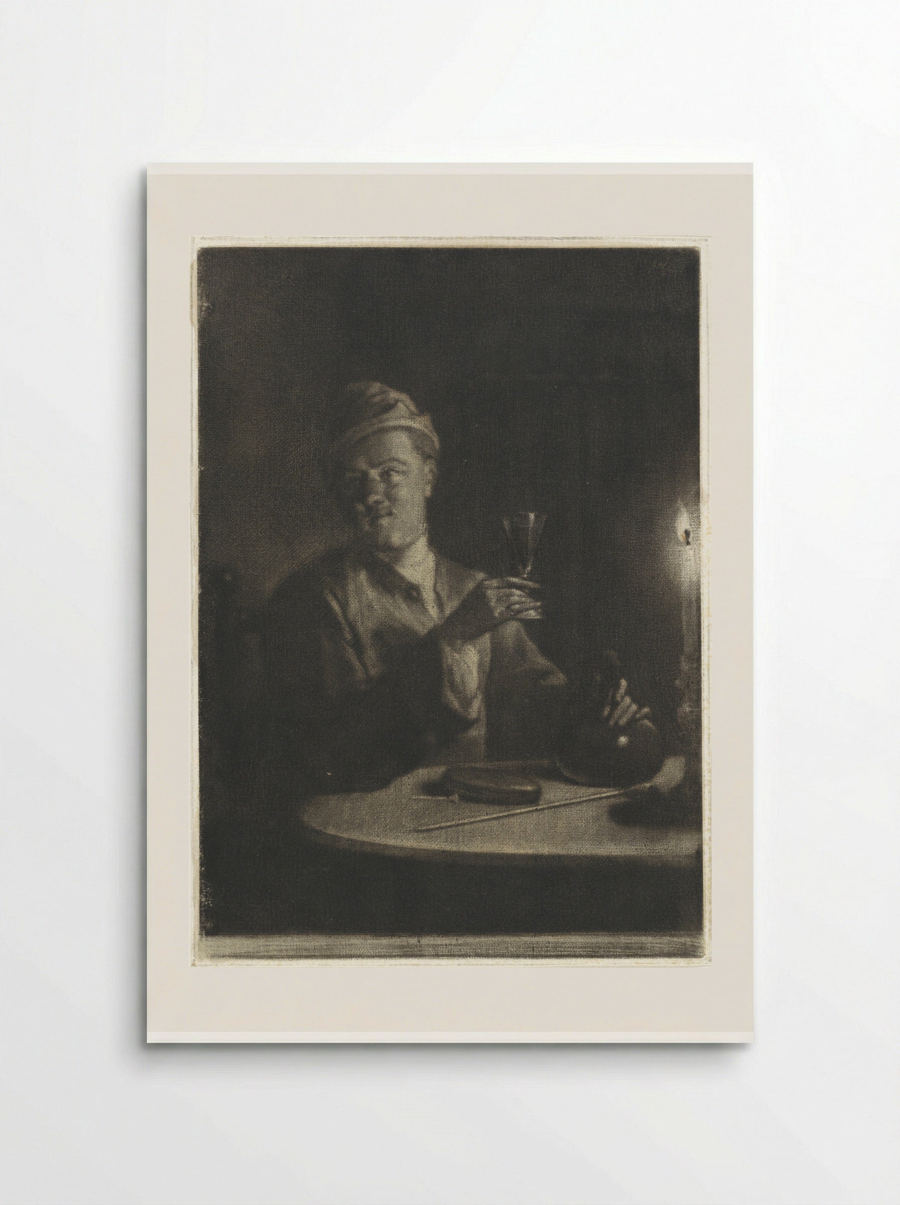 Man met opgeheven glas - Aert Schouman - Poster