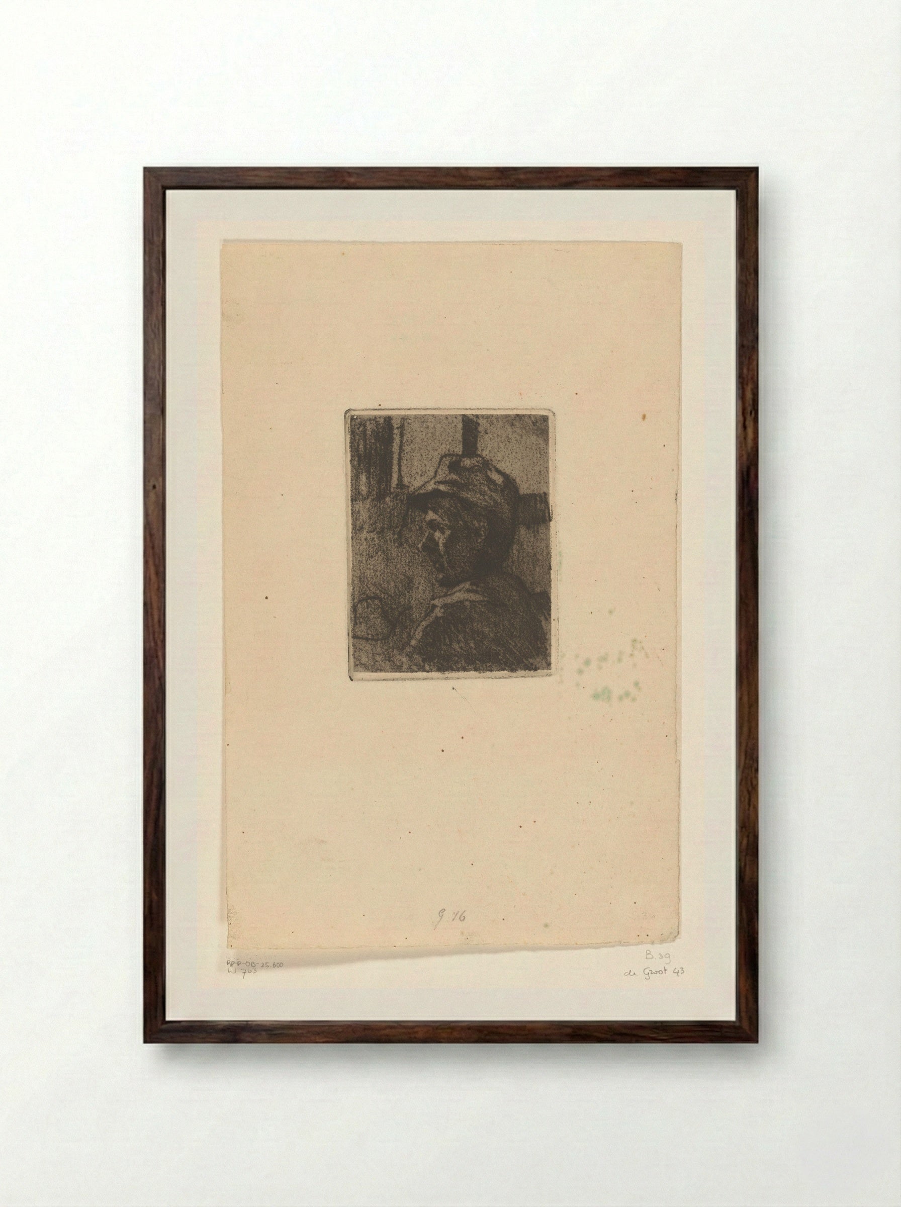 Man met pet (Man in a Cap) - Willem Witsen - Framed Print Dark Wood