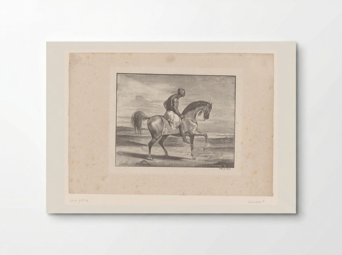 Man on Horseback in the Desert - Eugène Delacroix - Poster