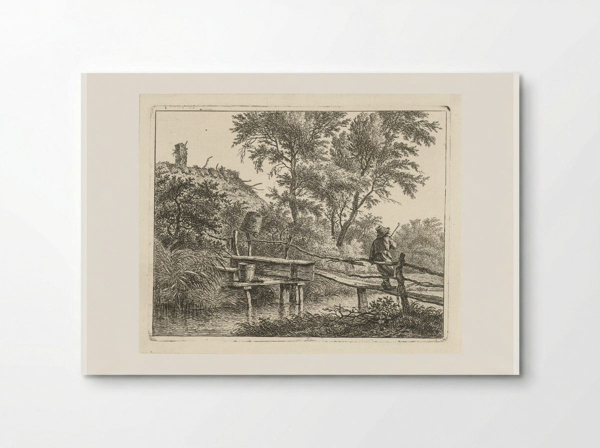 Man op brug - Hermanus Fock - Poster