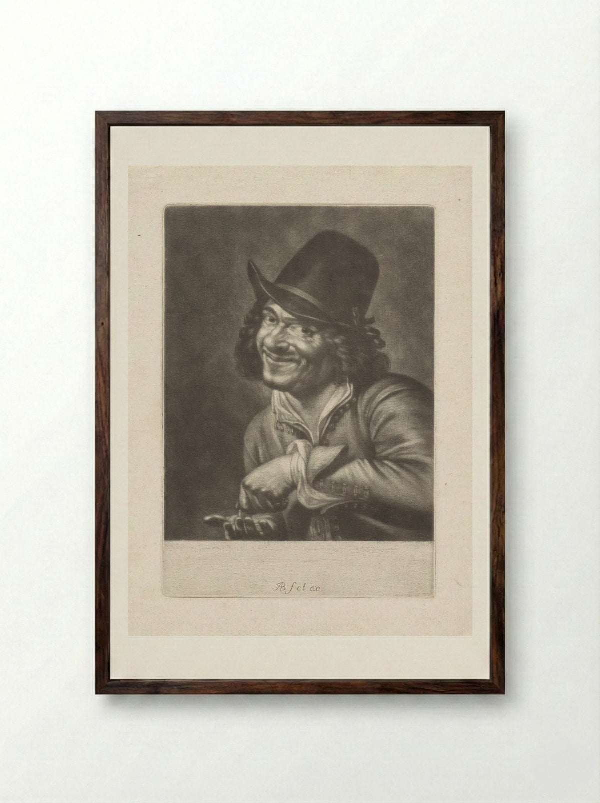 Man telt munten (het Gehoor) - Abraham Bloteling - Framed Print Dark Wood