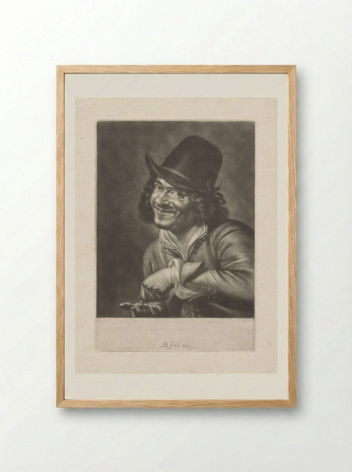 Man telt munten (het Gehoor) - Abraham Bloteling - Framed Print Wood