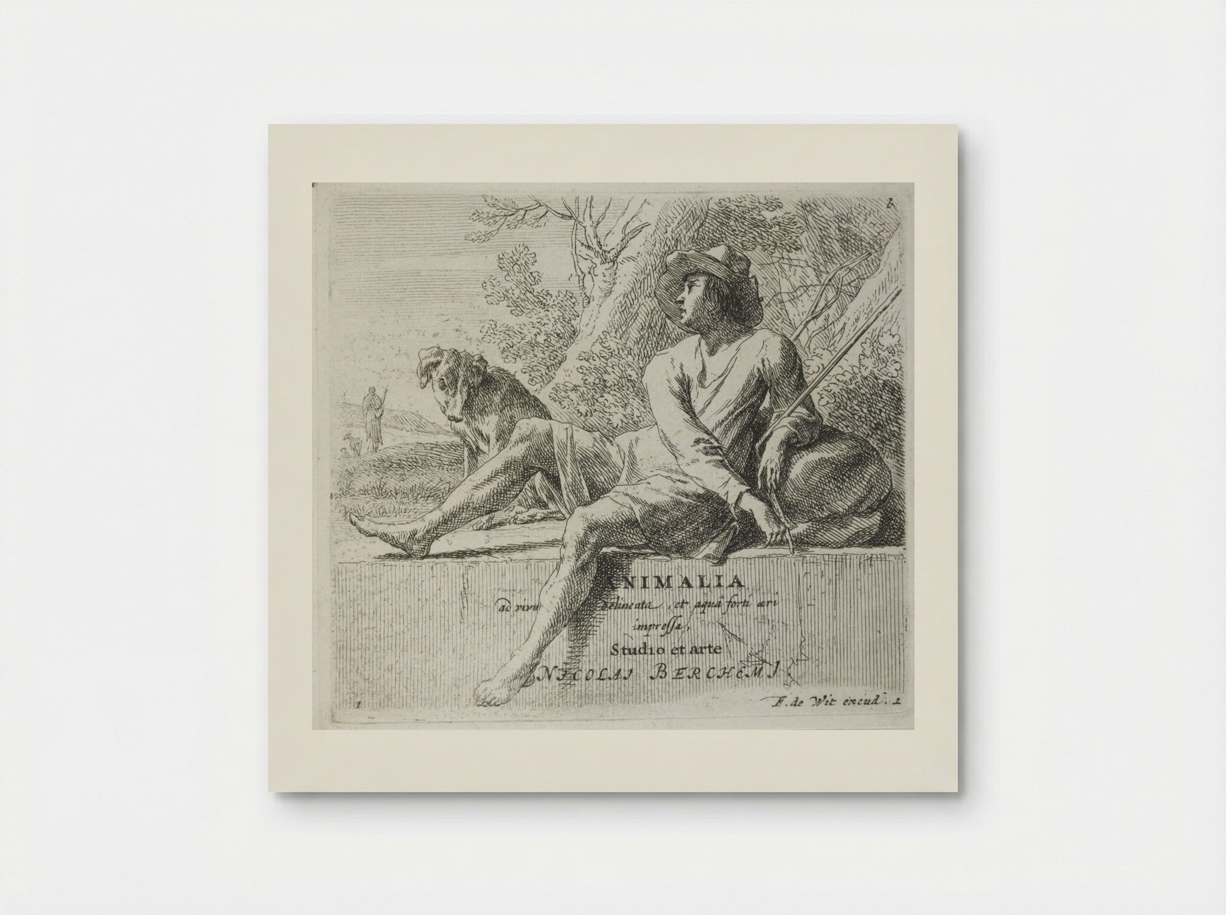 Man under the Tree - Nicolaes Berchem - Poster