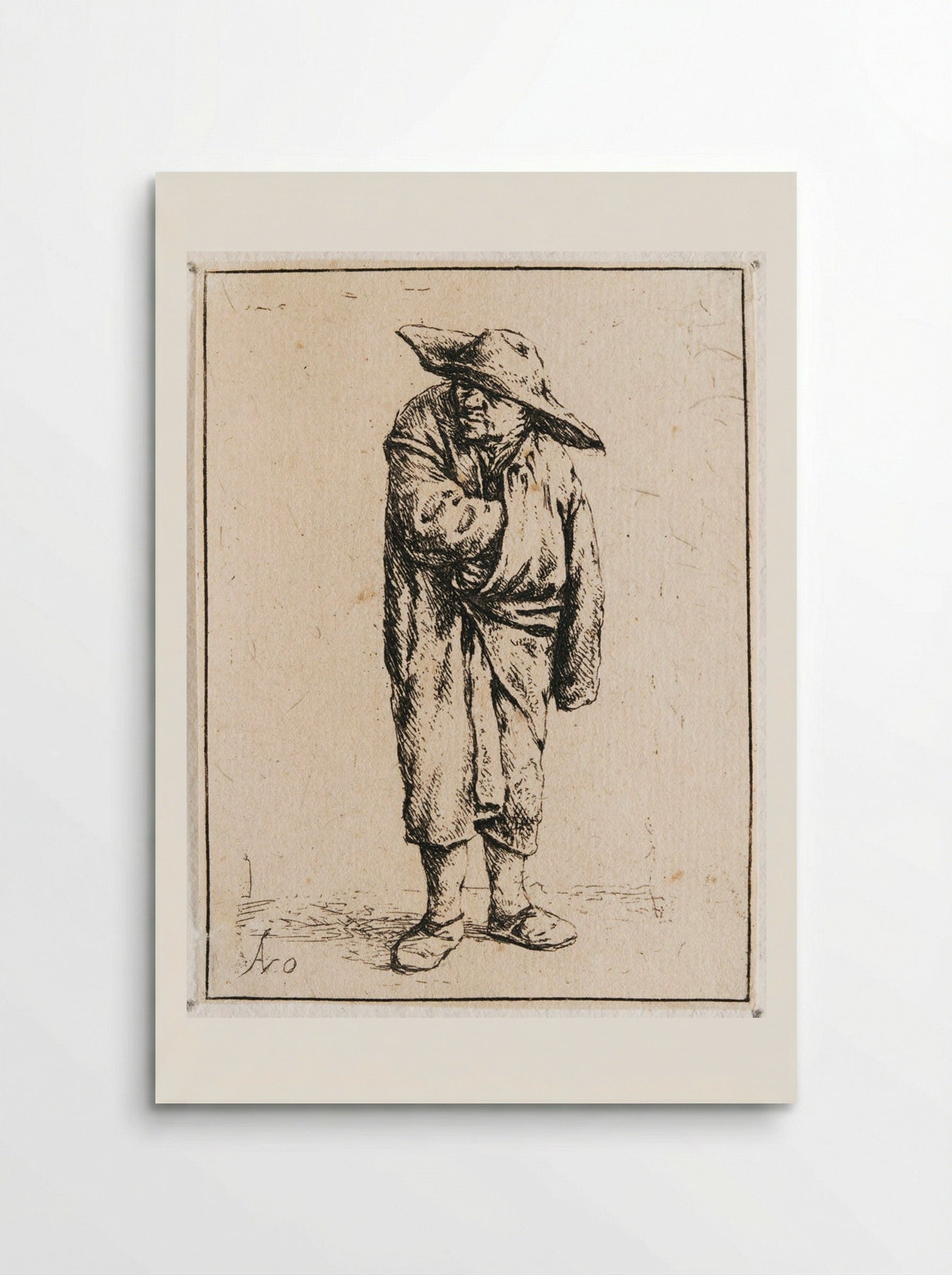 Man with His Hand in His Cloak - Adriaen van Ostade - Poster