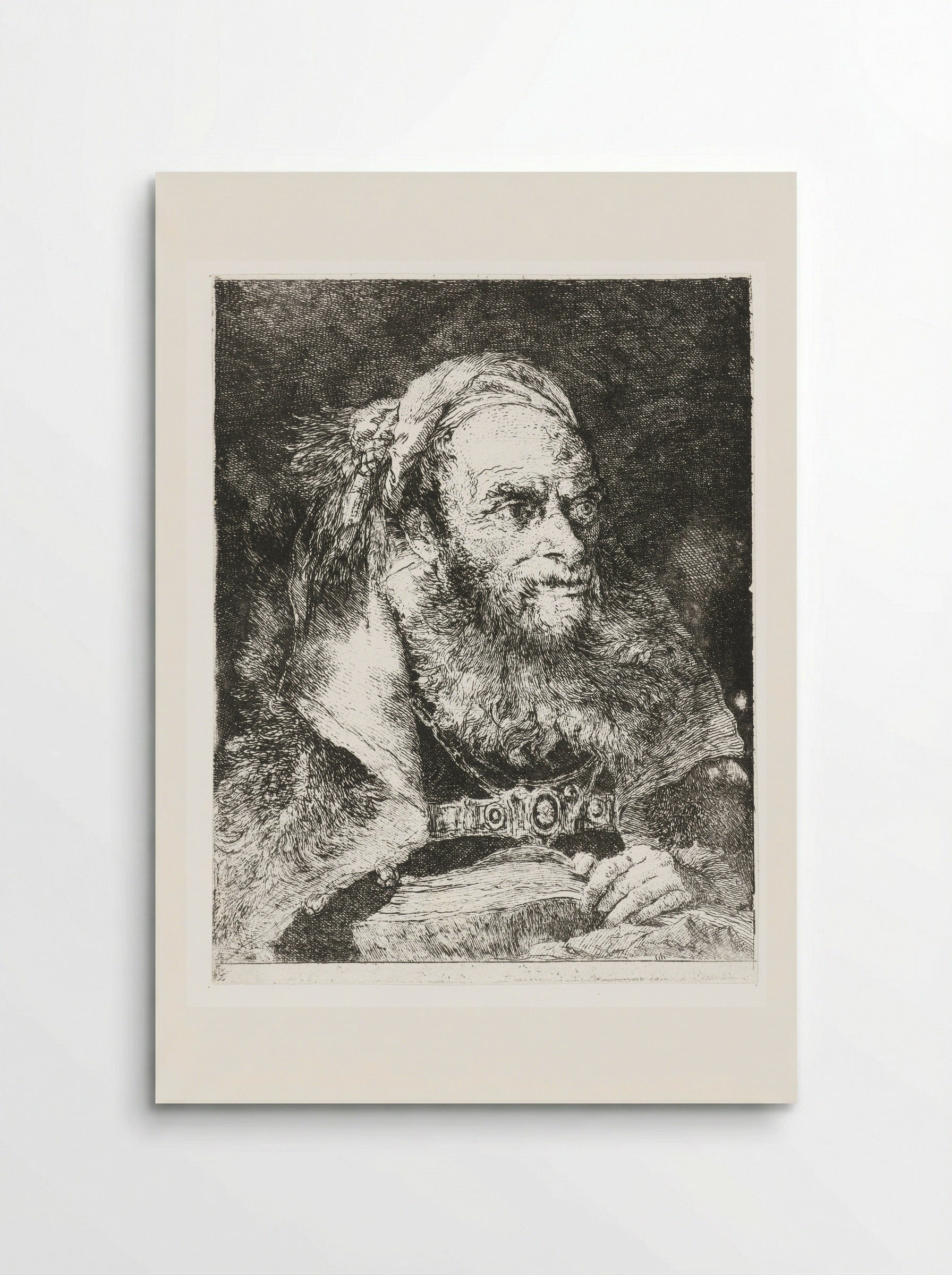 Man with Open Book - Giovanni Domenico Tiepolo - Poster