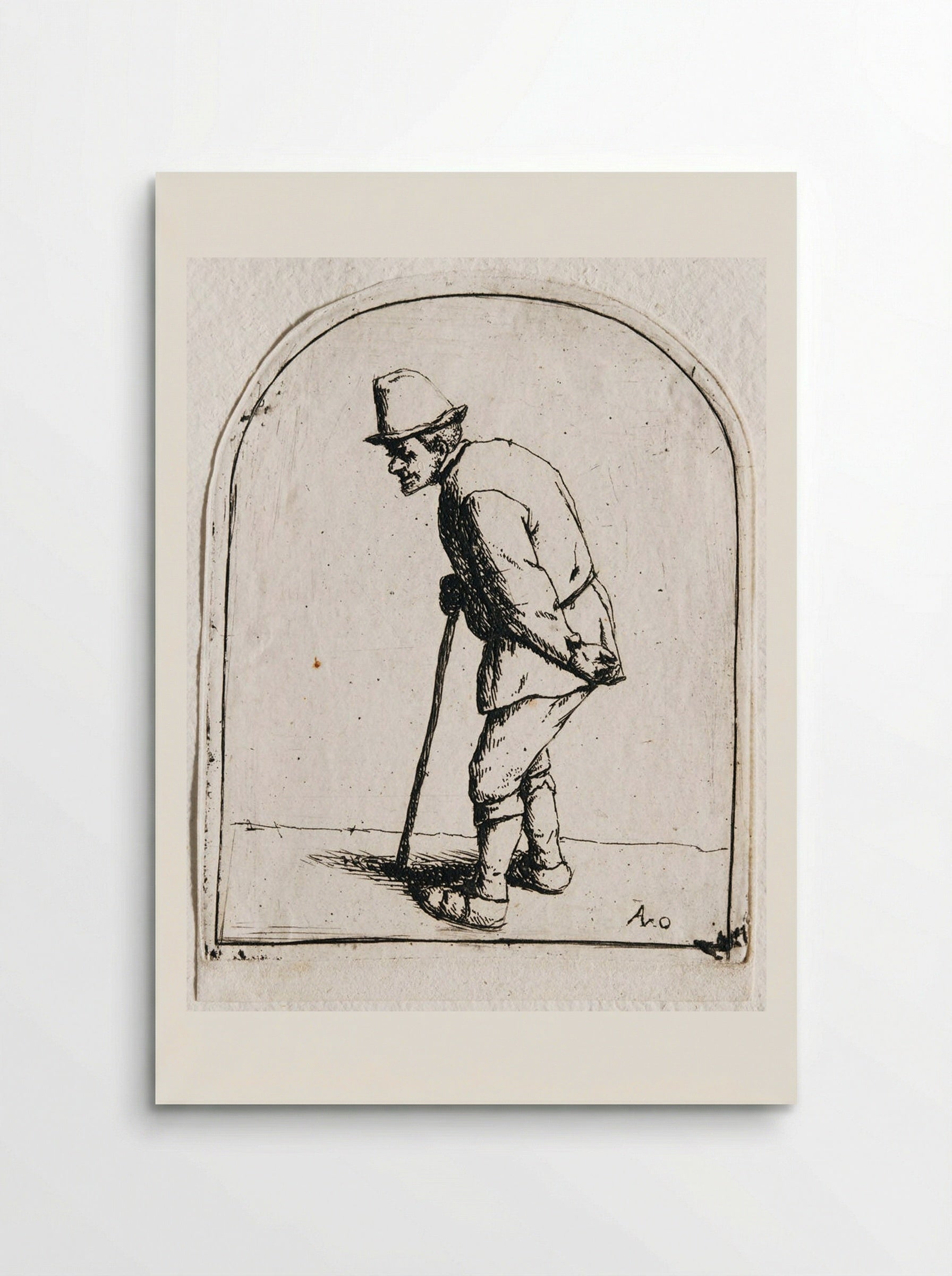 Man with a Crooked Back - Adriaen van Ostade - Poster