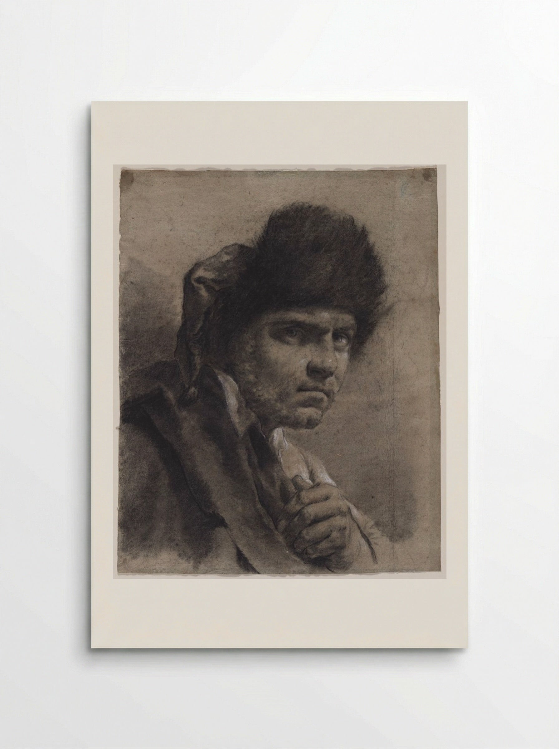 Man with a Fur Cap - Giovanni Battista Piazzetta - Poster
