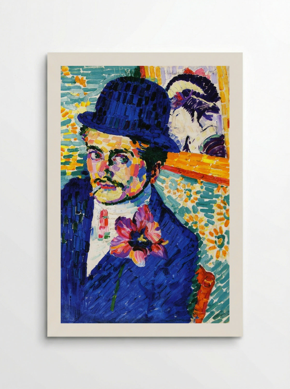 Man with a Tulip (Portrait of Jean Metzinger) - Robert Delaunay - Poster
