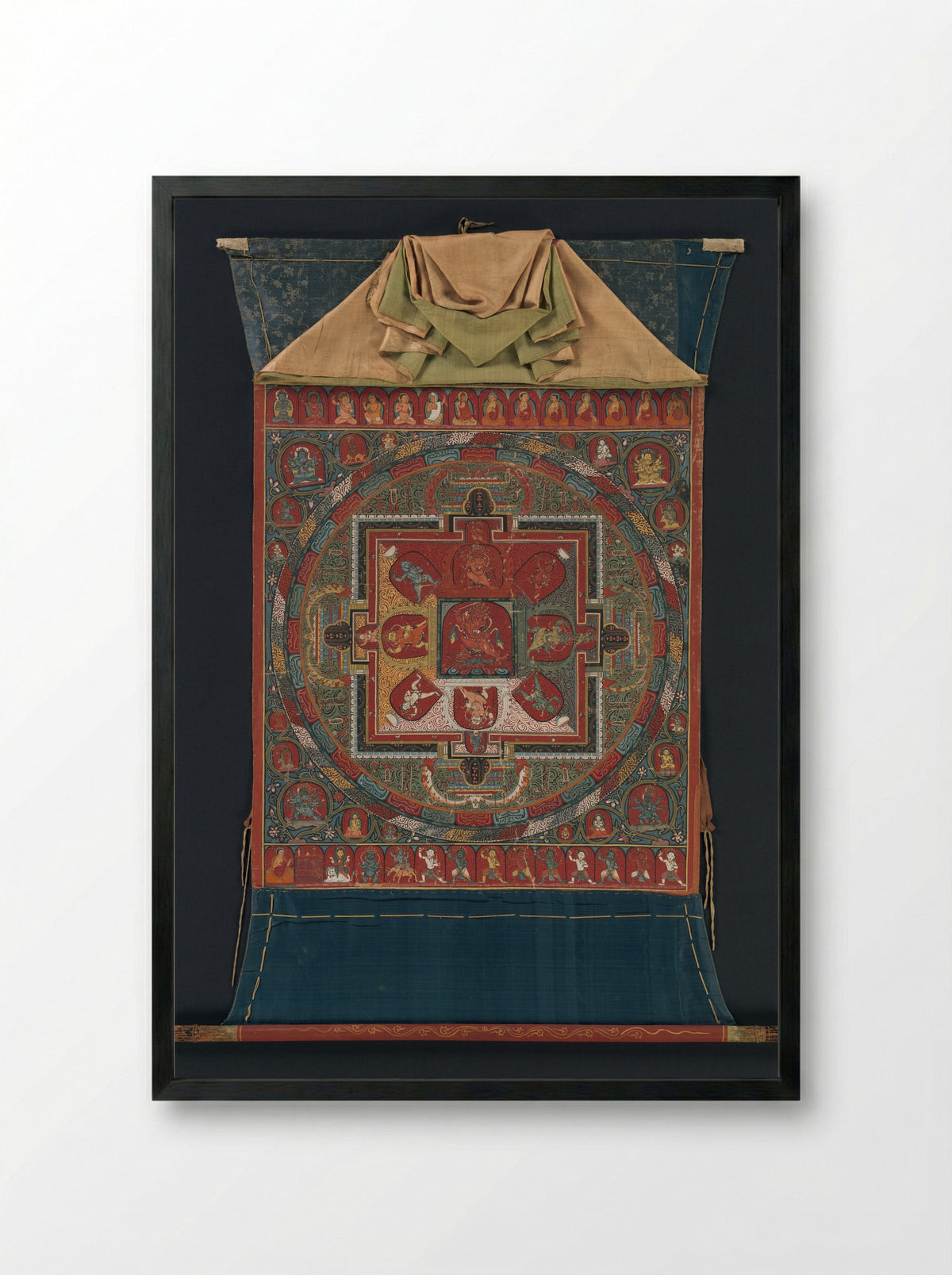 Mandala of Raktayamari - Mikyo Dorje - Framed Print Black