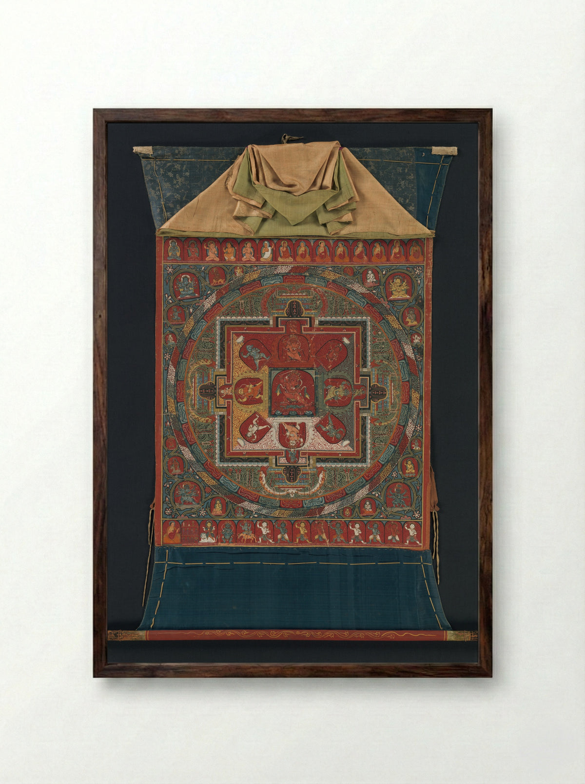Mandala of Raktayamari - Mikyo Dorje - Framed Print Dark Wood
