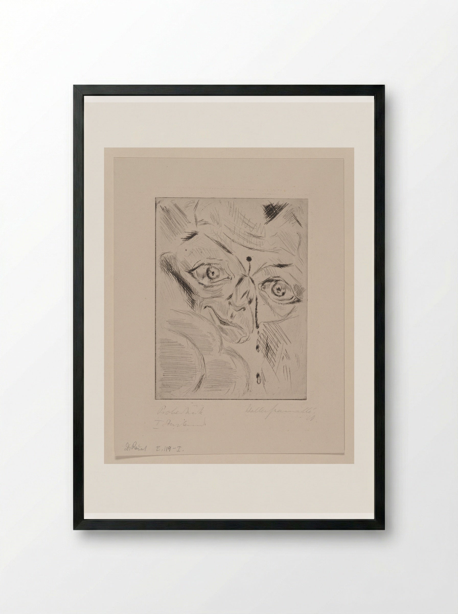 Manfred Georg: The Rebel - Walter Gramatté - Framed Print Black