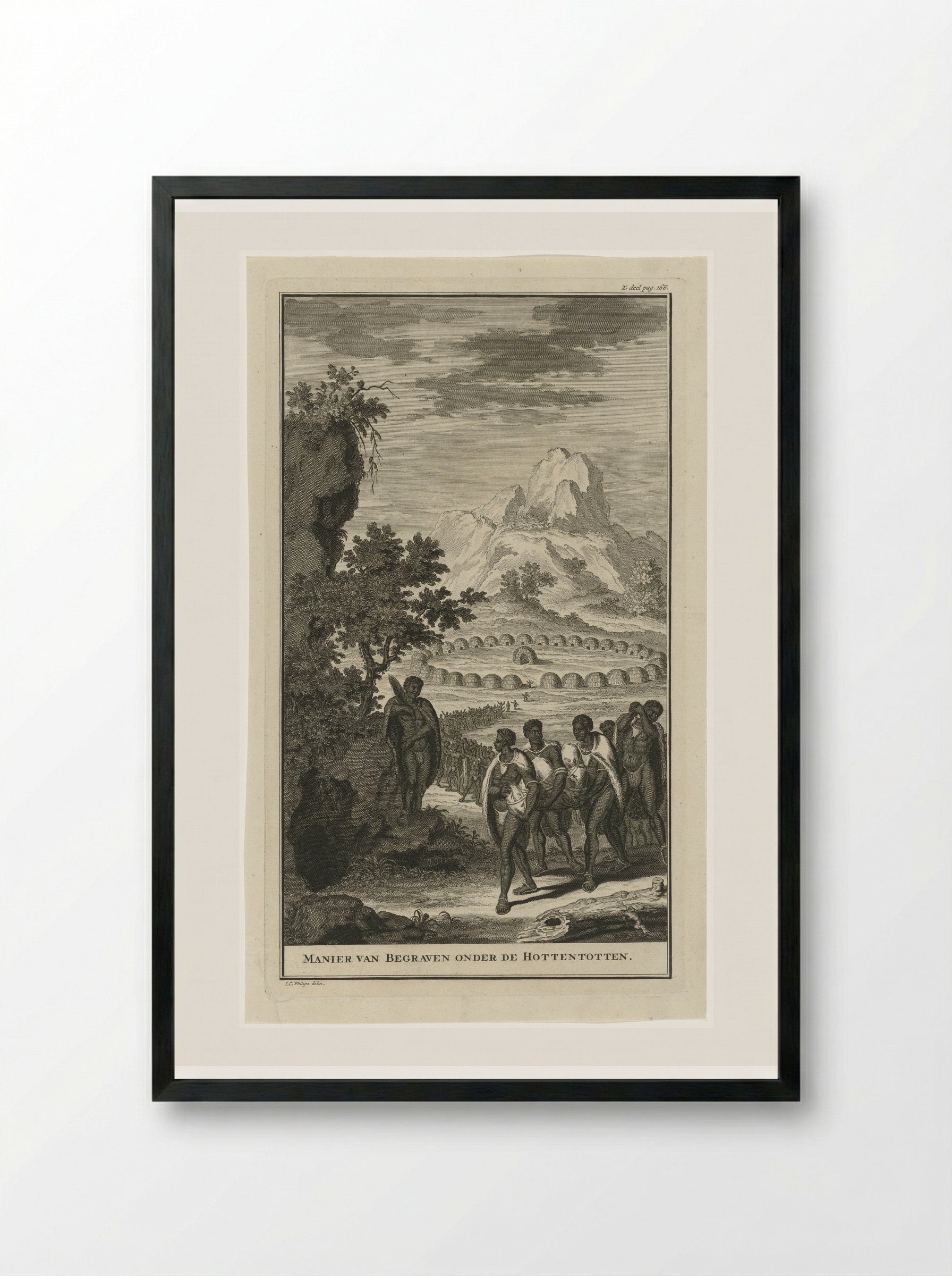 Manier van Begraven onder de Hottentotten - Jan Caspar Philips - Framed Print Black
