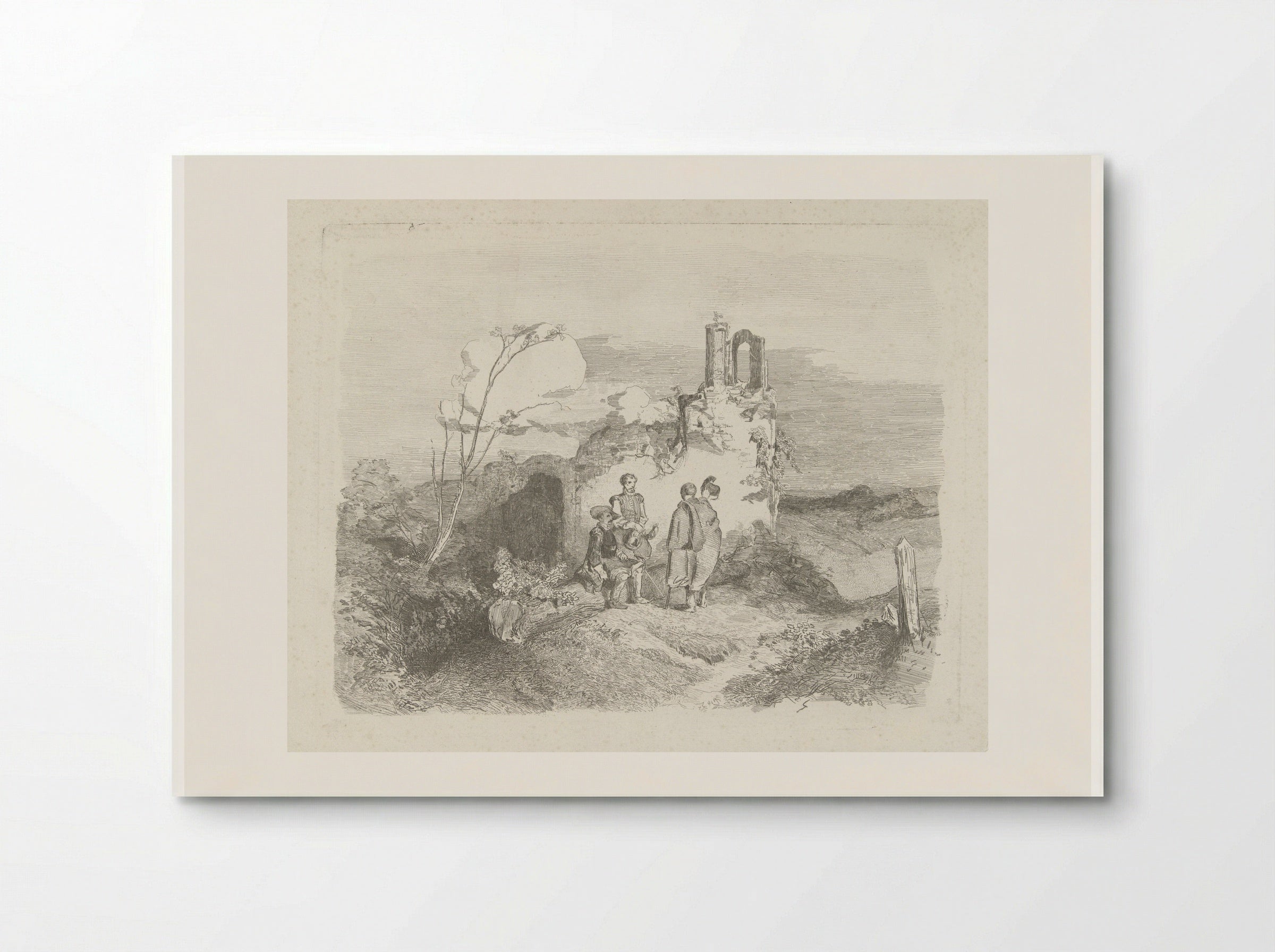 Mannen bij een ruïne (Men by a Ruin) - Charles Rochussen - Poster