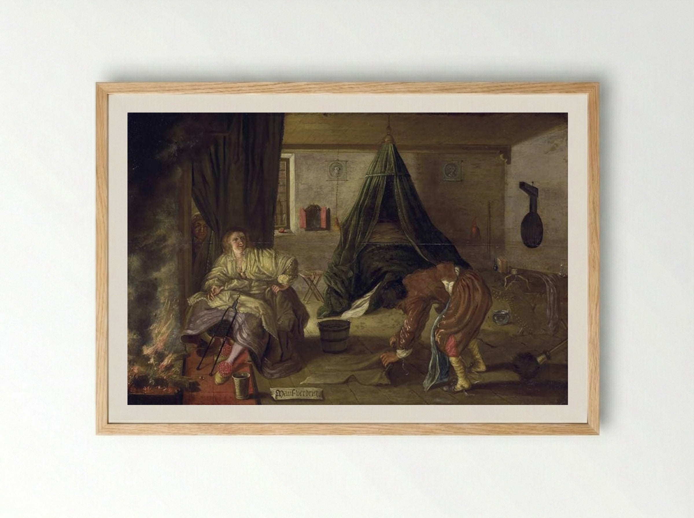 Mans Grief - Adriaen van de Venne - Framed Print Wood