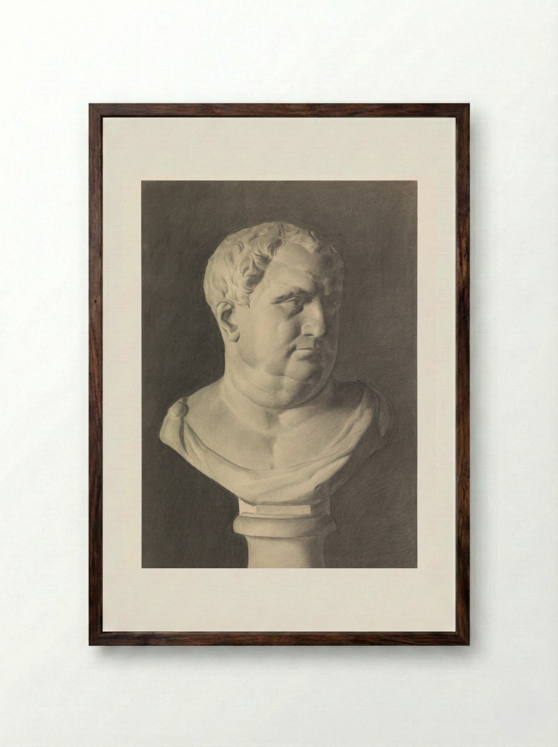 Mansbuste - Agnieta Cornelia Gijswijt - Framed Print Dark Wood