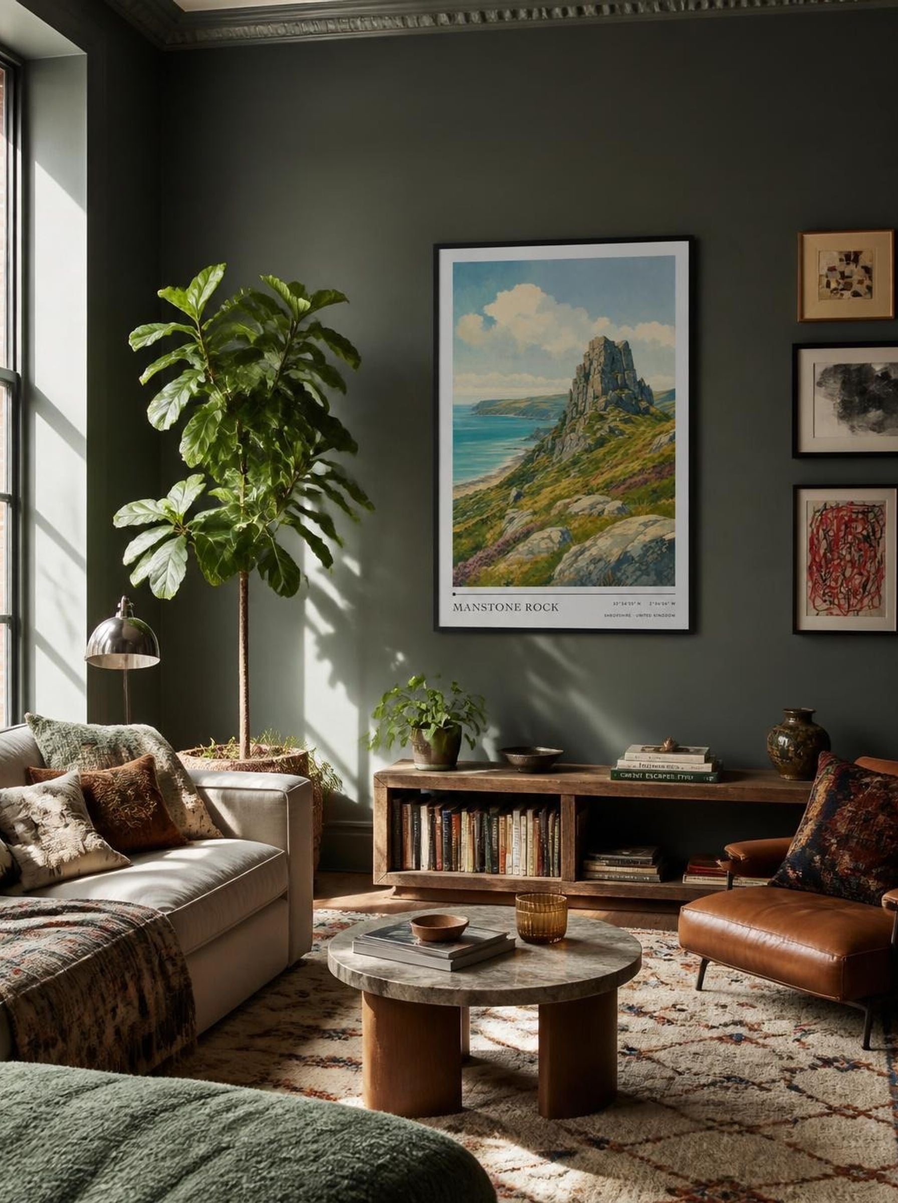 Manstone Rock Shropshire United Kingdom Travel Poster - Lifestyle