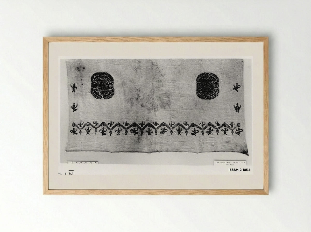 Mantle (Textile Fragment) - Fine Art Print - Framed Print Wood