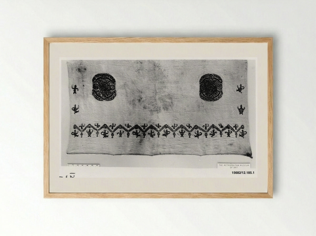 Mantle (Textile Fragment) - Fine Art Print - Framed Print Wood