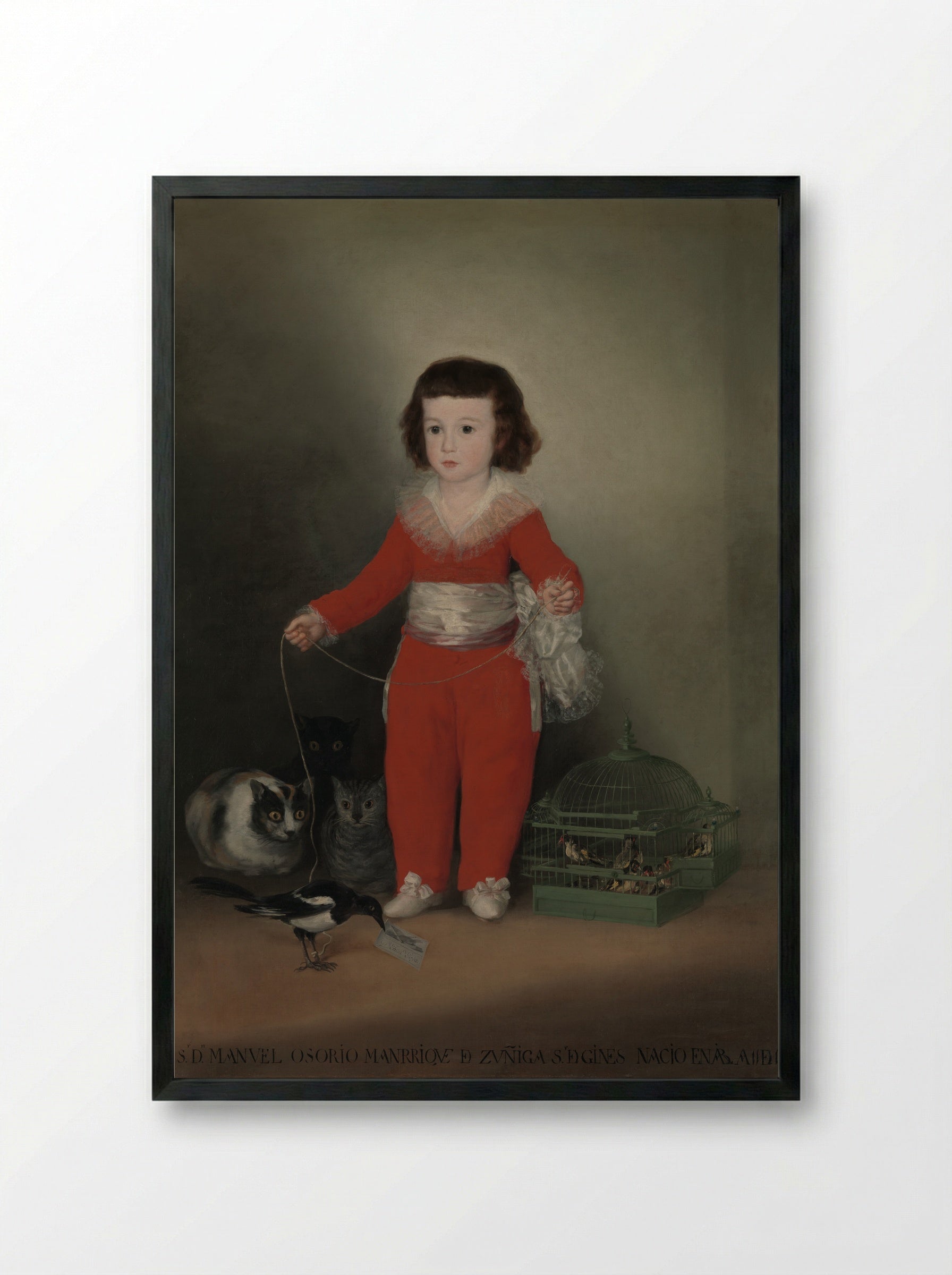 Manuel Osorio Manrique de Zuñiga - Francisco de Goya - Framed Print Black