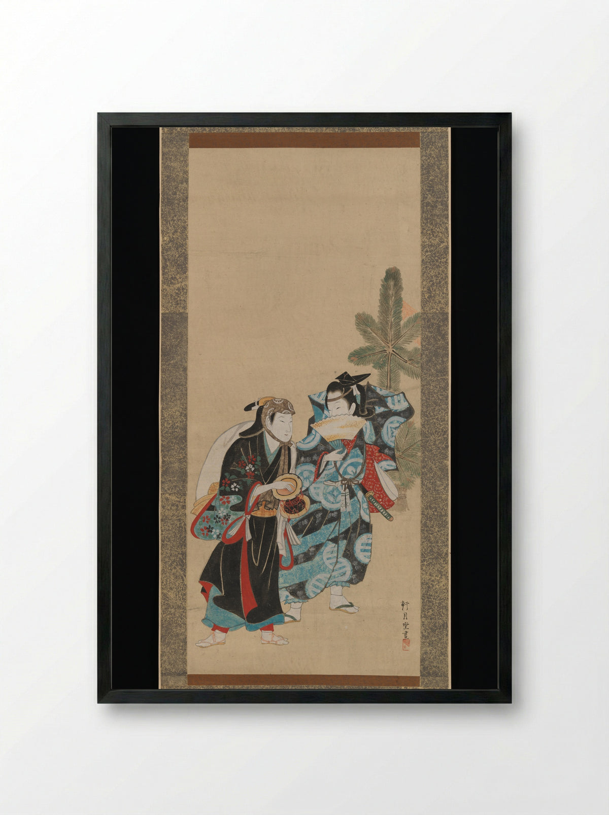 Manzai Performers - Kengetsudō - Framed Print Black