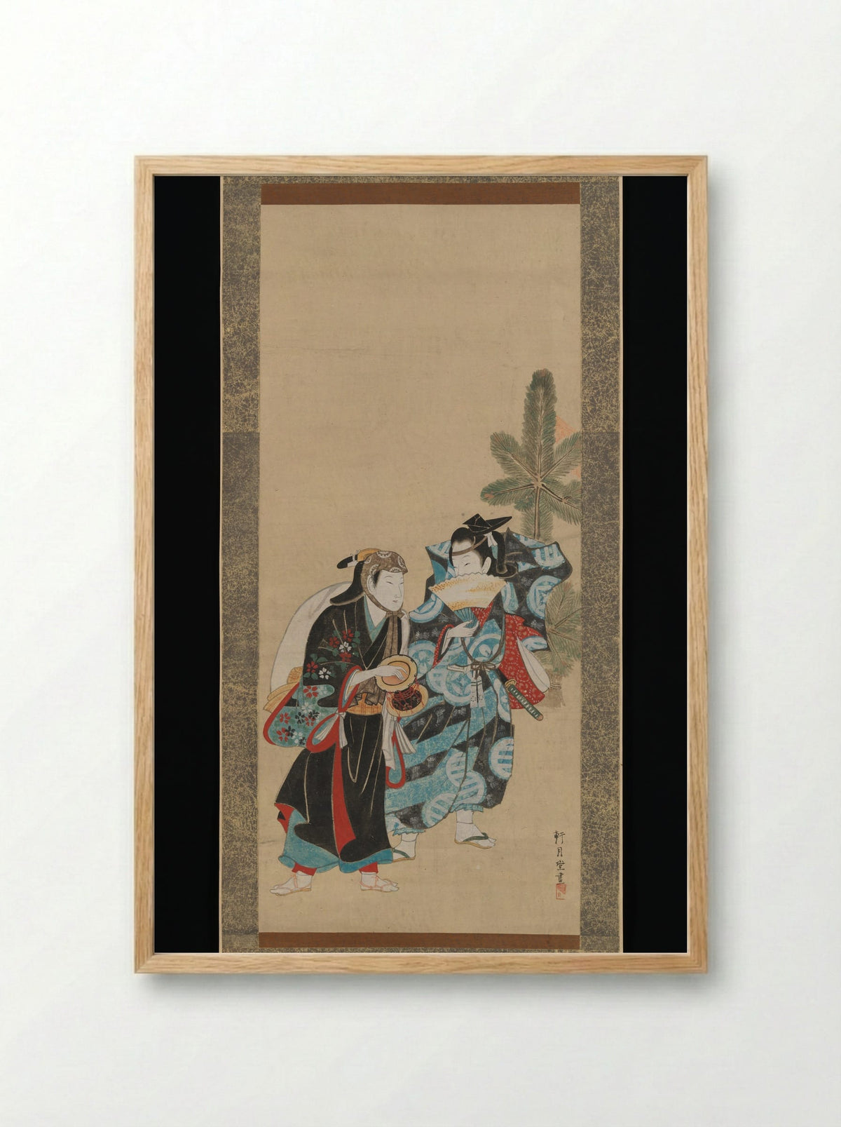 Manzai Performers - Kengetsudō - Framed Print Wood