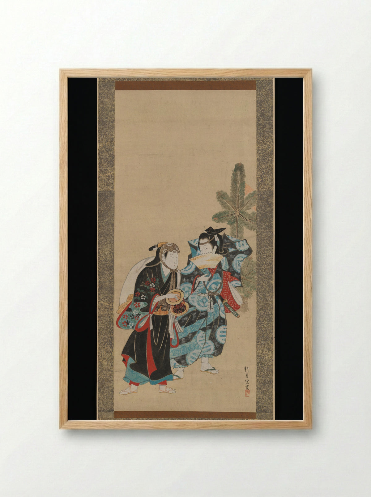 Manzai Performers - Kengetsudō - Framed Print Wood