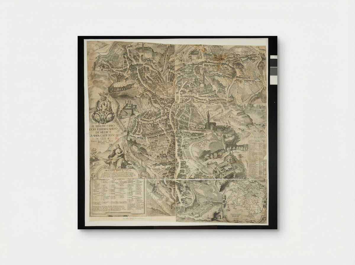 Map of Siena - Francesco Vanni - Poster