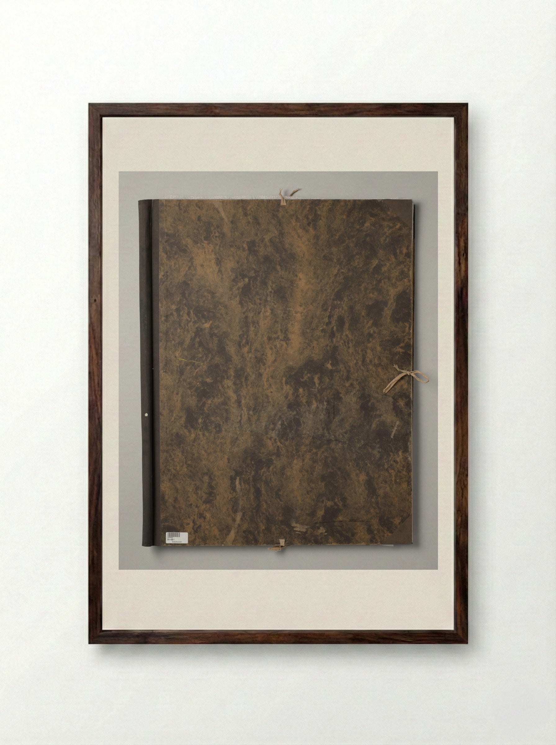 Map with Documents and Fragments Pertaining to Malle Babbe - Han van Meegeren - Framed Print Dark Wood