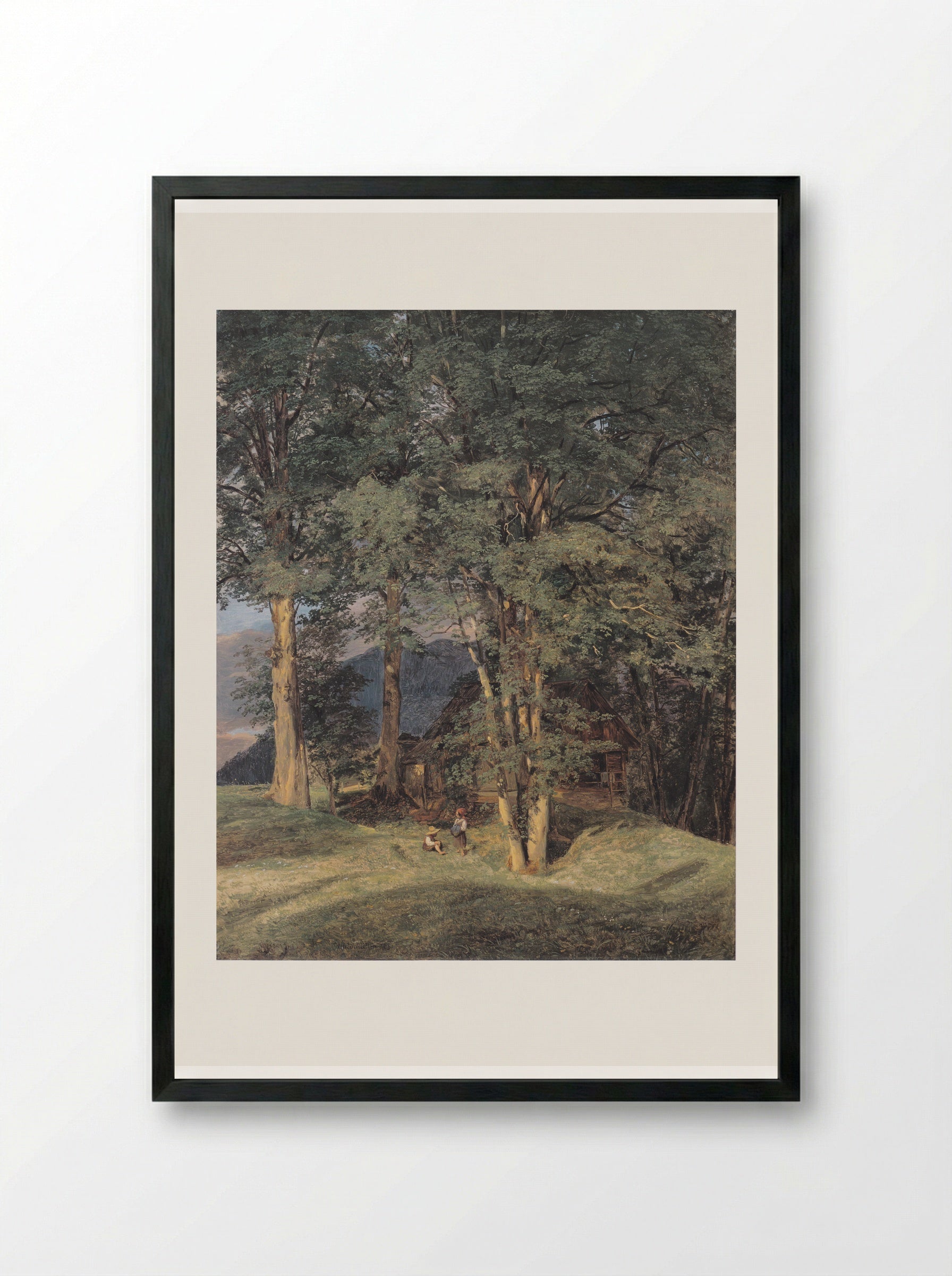 Maple trees near Ischl - Ferdinand Georg Waldmüller - Framed Print Black