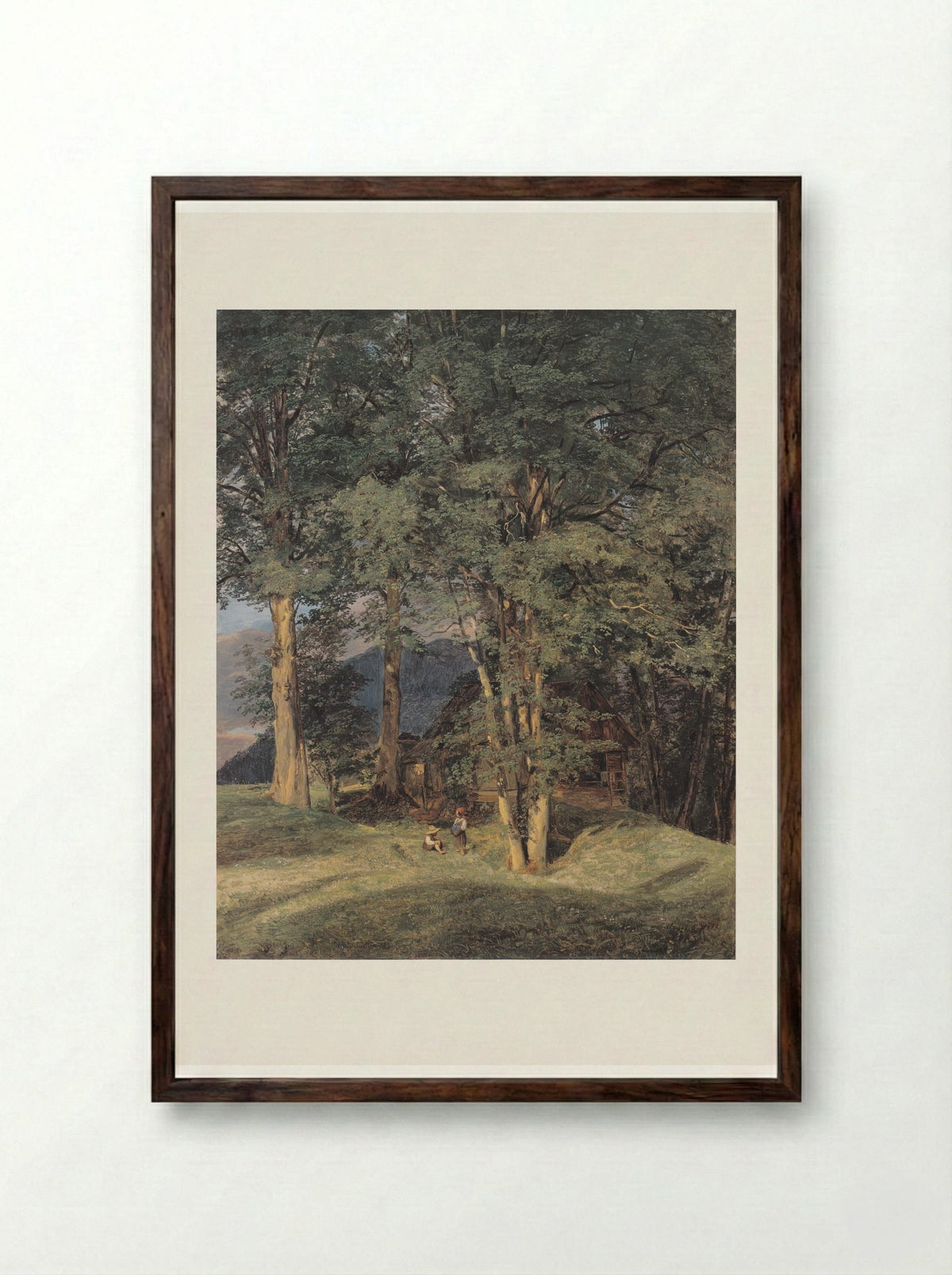 Maple trees near Ischl - Ferdinand Georg Waldmüller - Framed Print Dark Wood