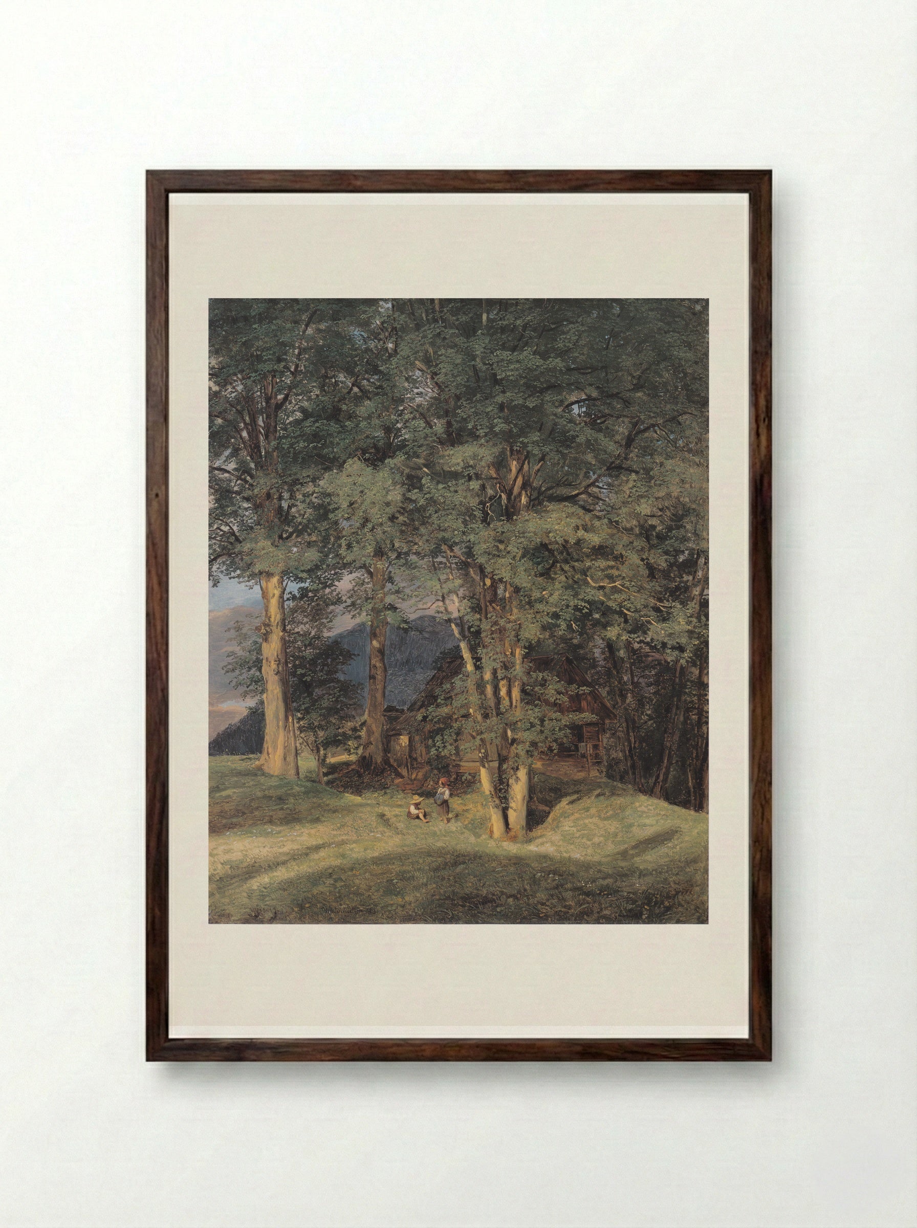 Maple trees near Ischl - Ferdinand Georg Waldmüller - Framed Print Dark Wood
